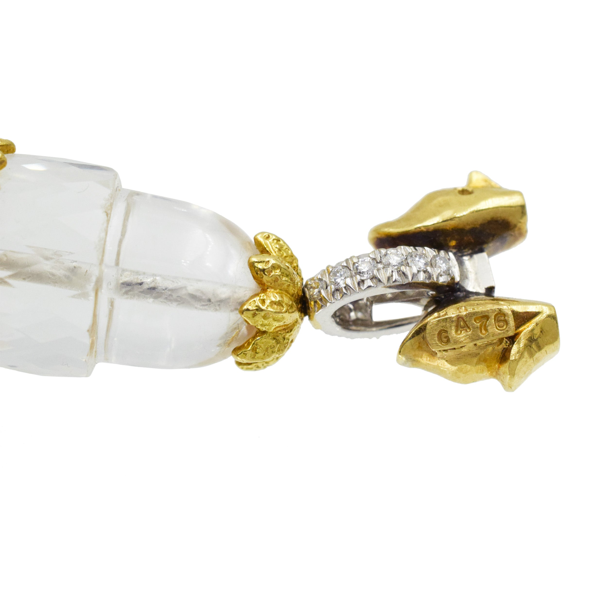 David Webb Diamond And Rock Crystal Bracelet In 18k Gold