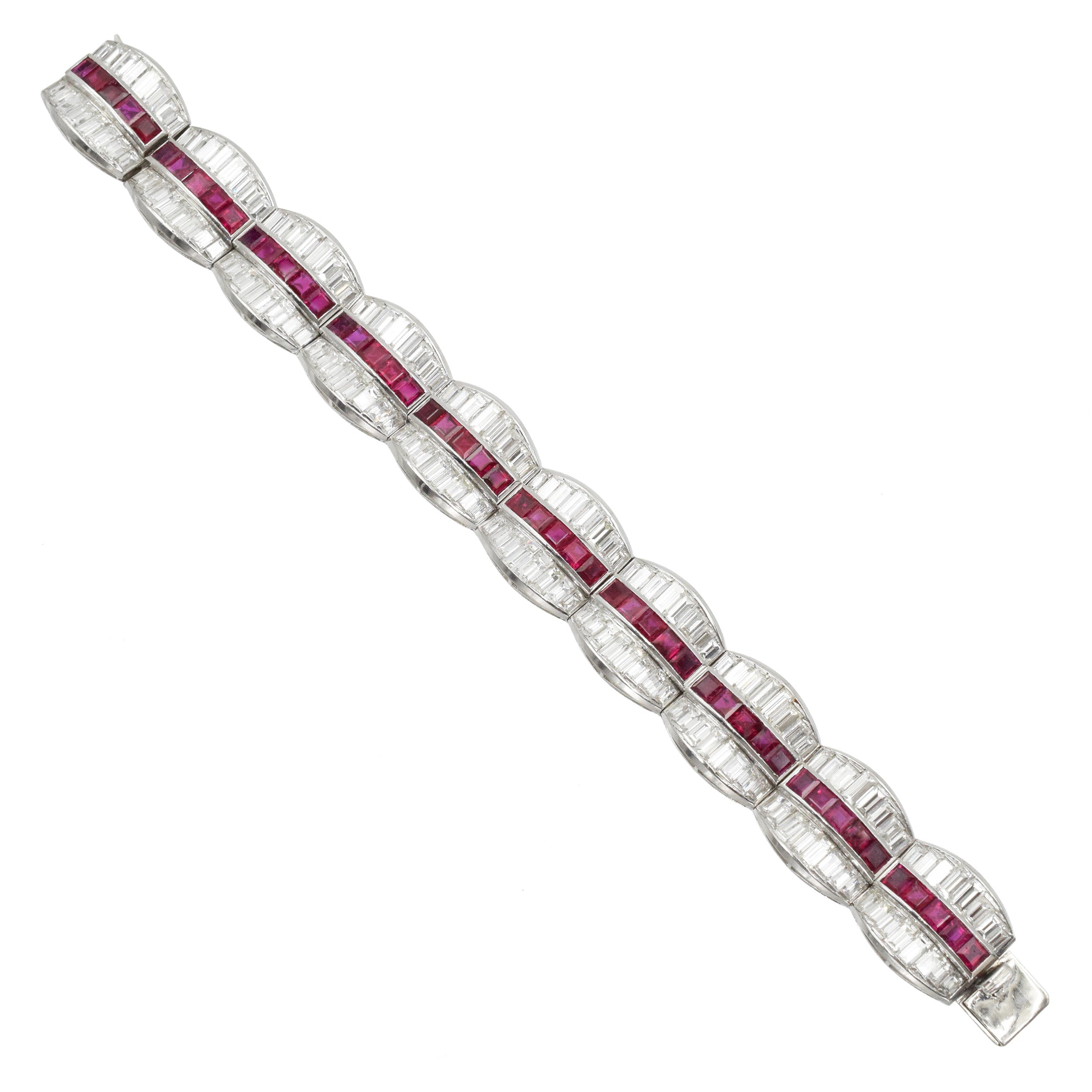 Ruby and Diamond Bracelet bracelet in platinum.