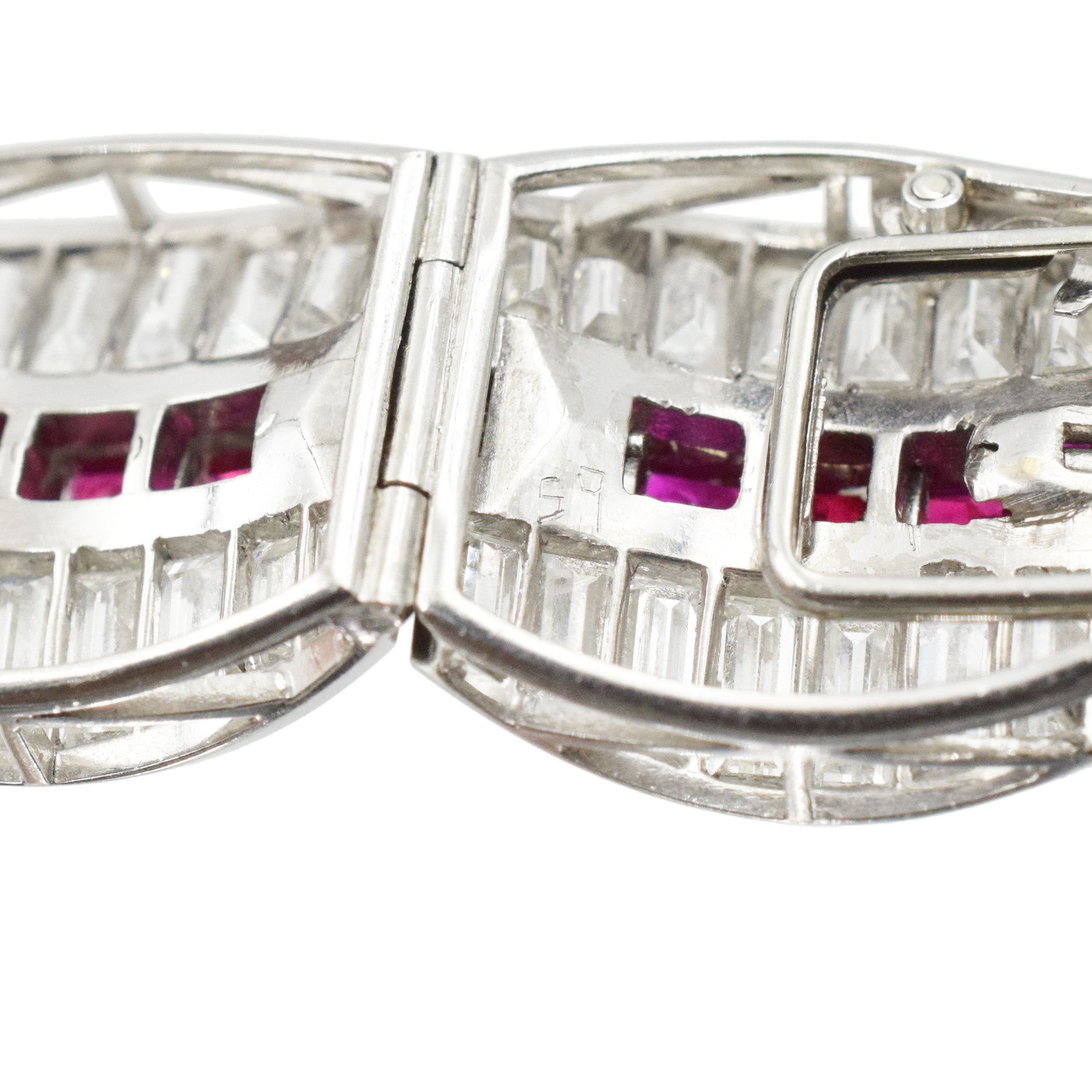 Ruby and Diamond Bracelet bracelet in platinum.