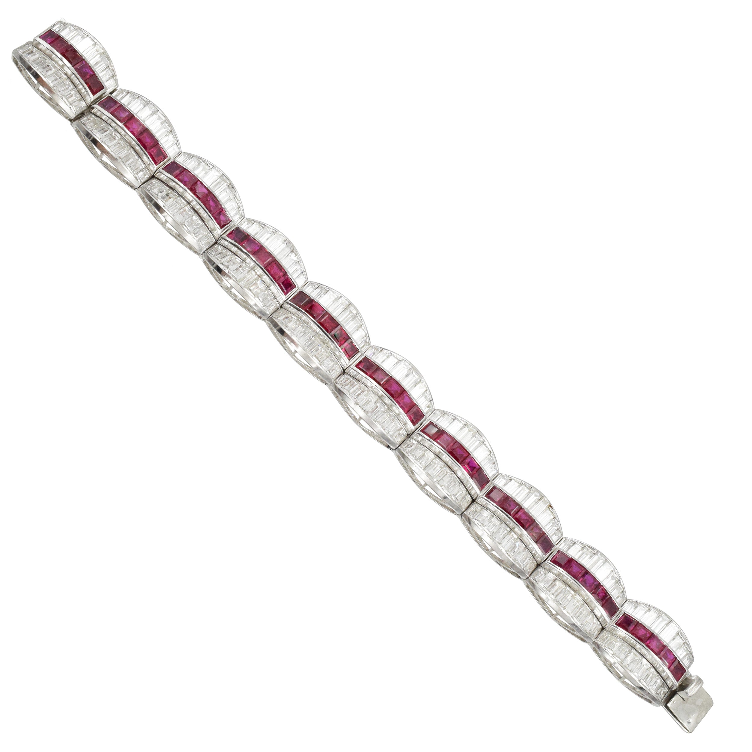 Ruby and Diamond Bracelet bracelet in platinum.