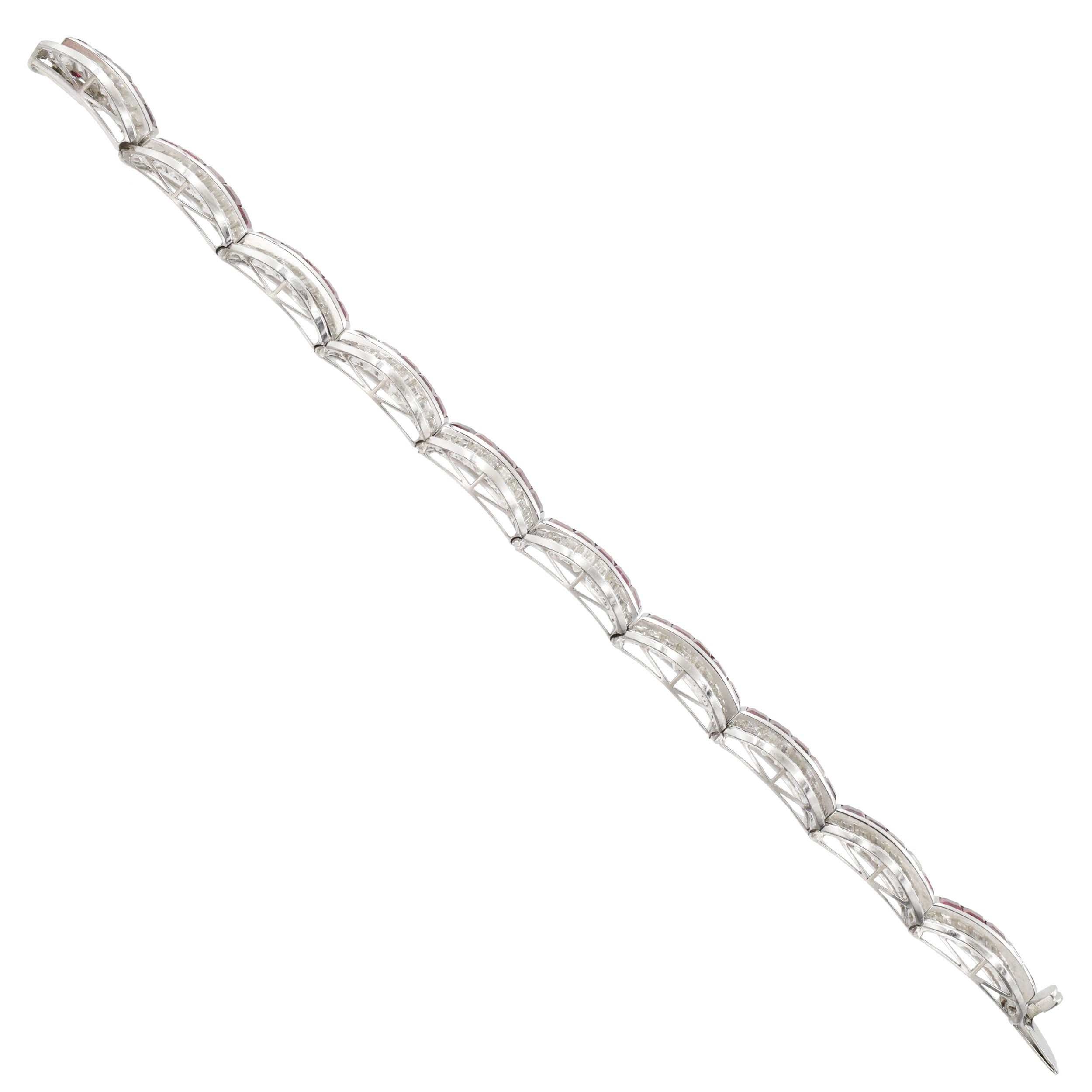 Ruby and Diamond Bracelet bracelet in platinum.