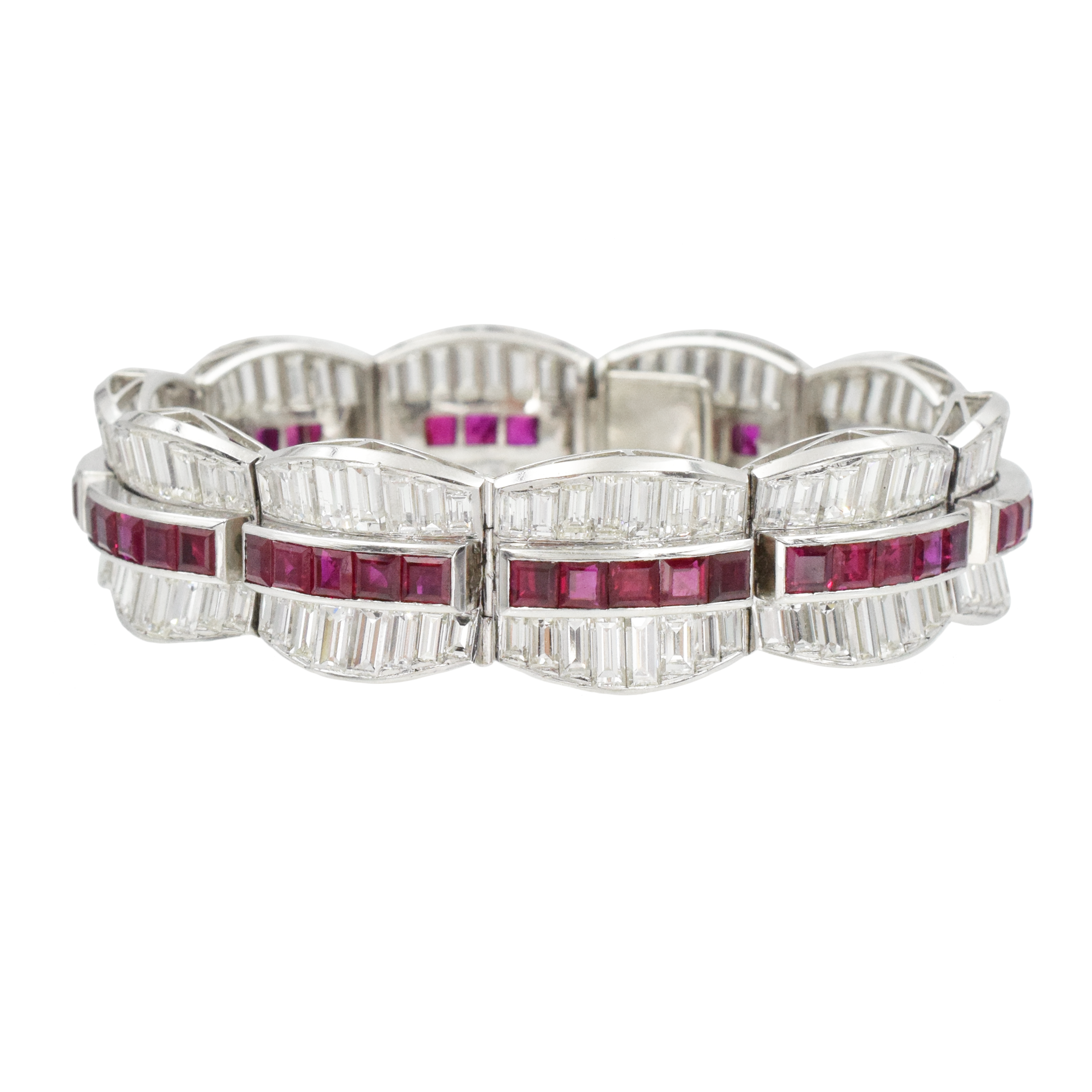 Ruby and Diamond Bracelet bracelet in platinum.