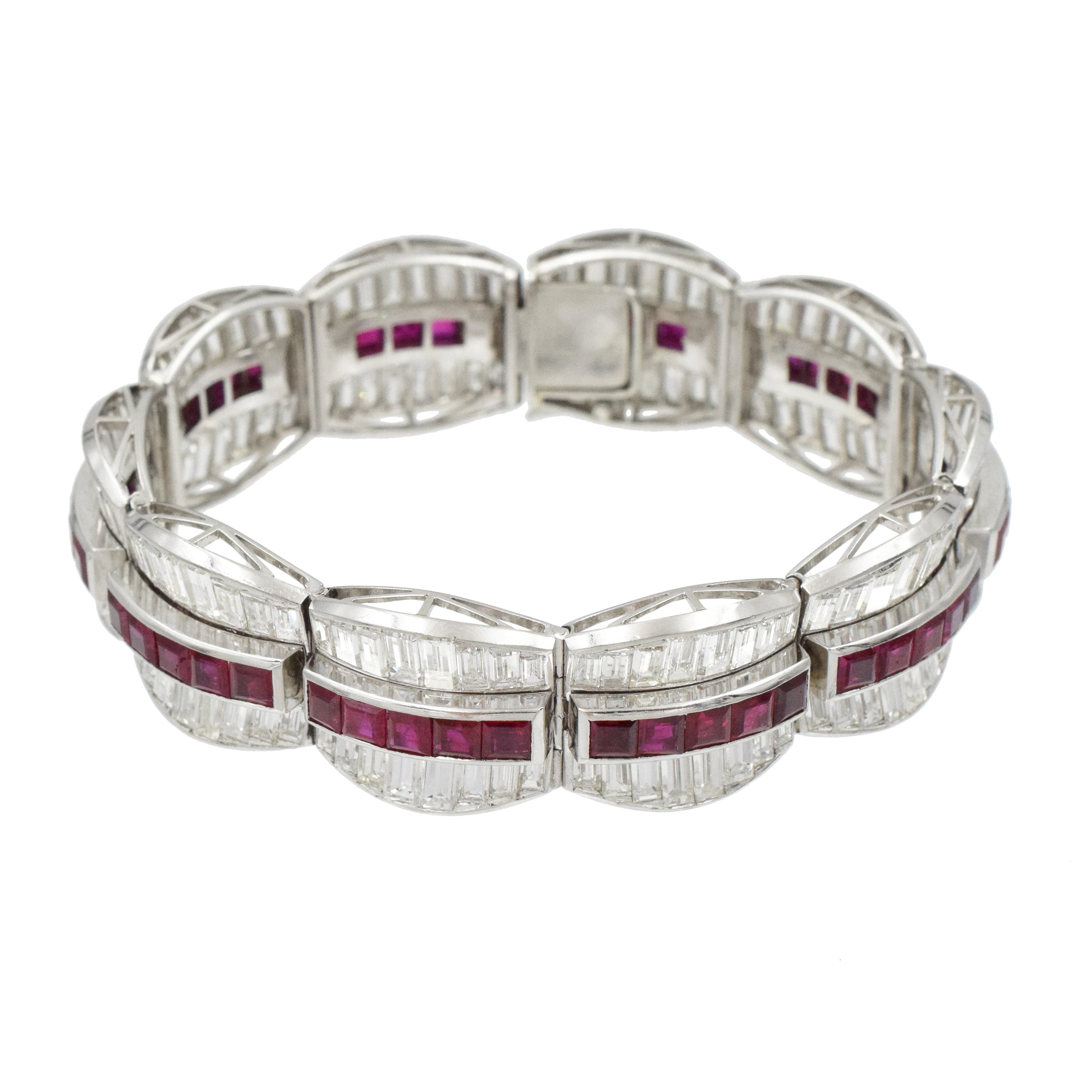 Ruby and Diamond Bracelet bracelet in platinum.