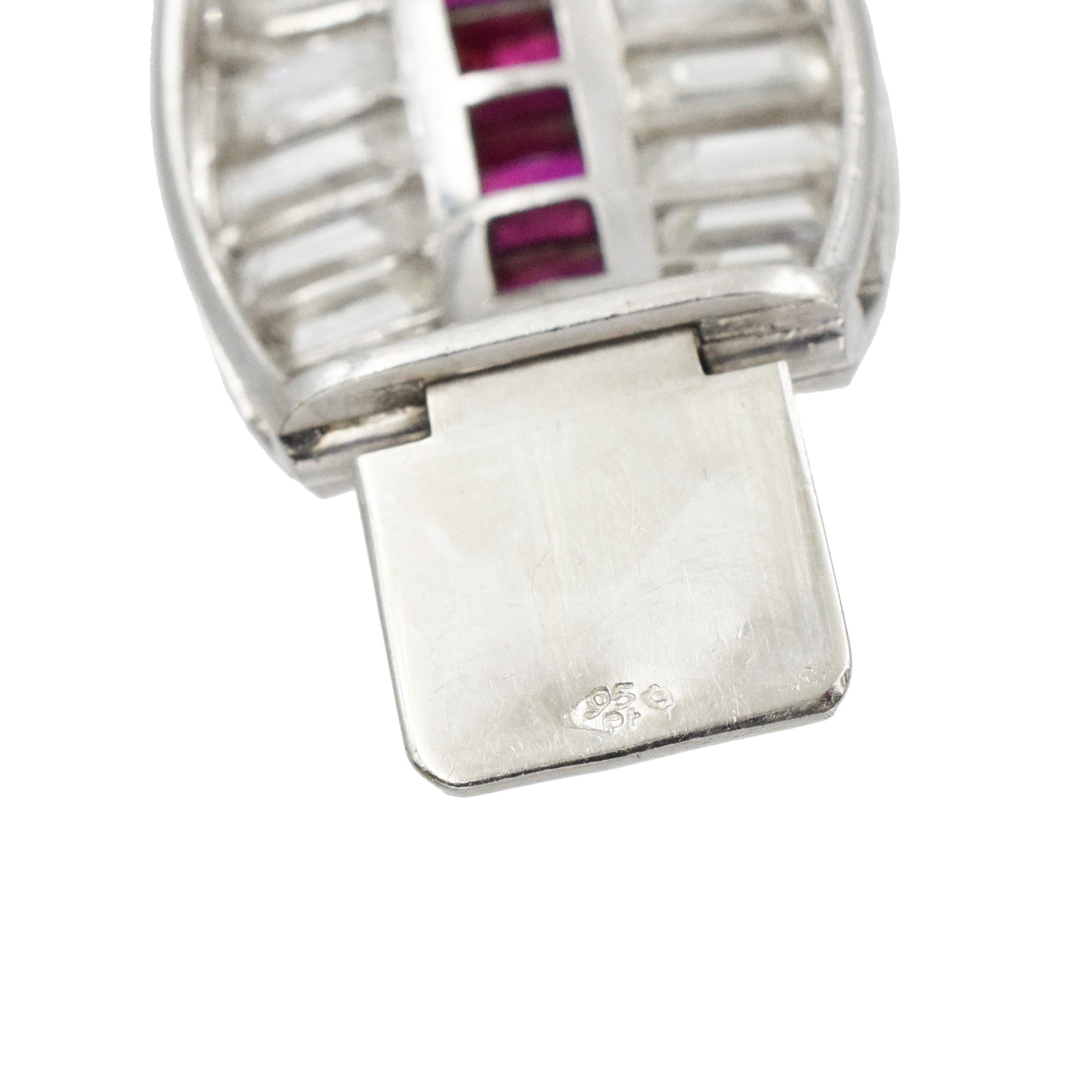Ruby and Diamond Bracelet bracelet in platinum.