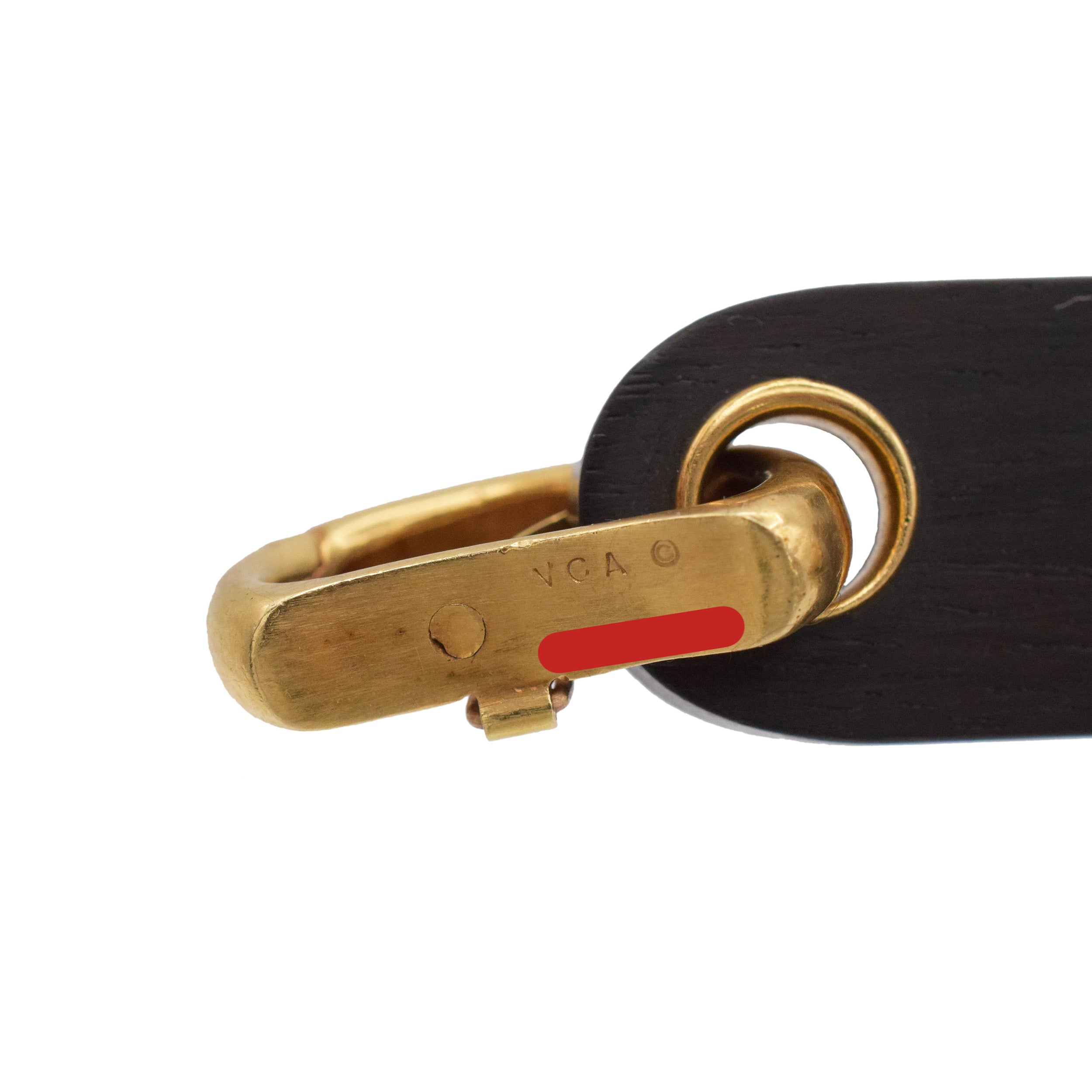 Van Cleef & Arpels Ebony Wood And 18k Yellow Gold Bracelet