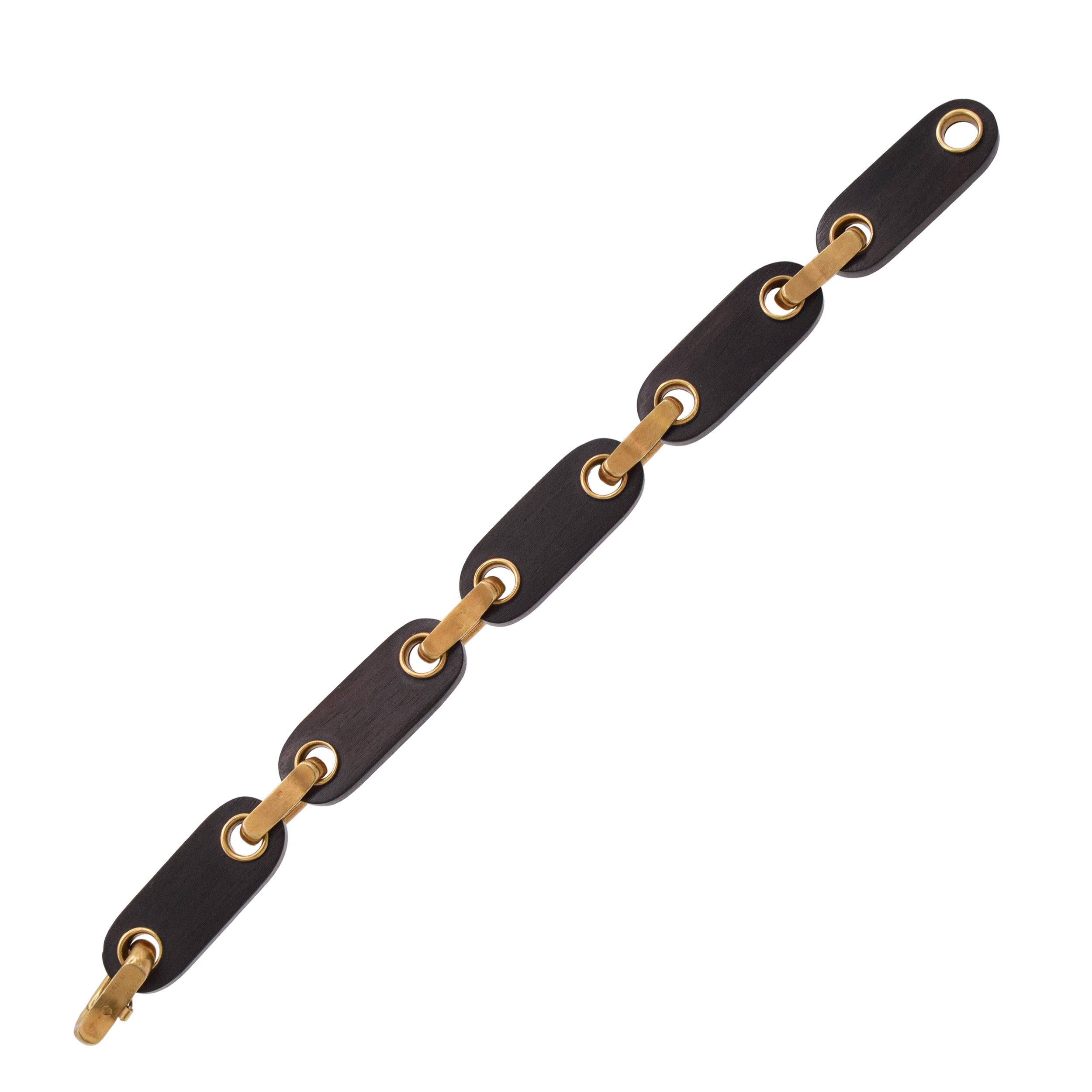 Van Cleef & Arpels Ebony Wood And 18k Yellow Gold Bracelet