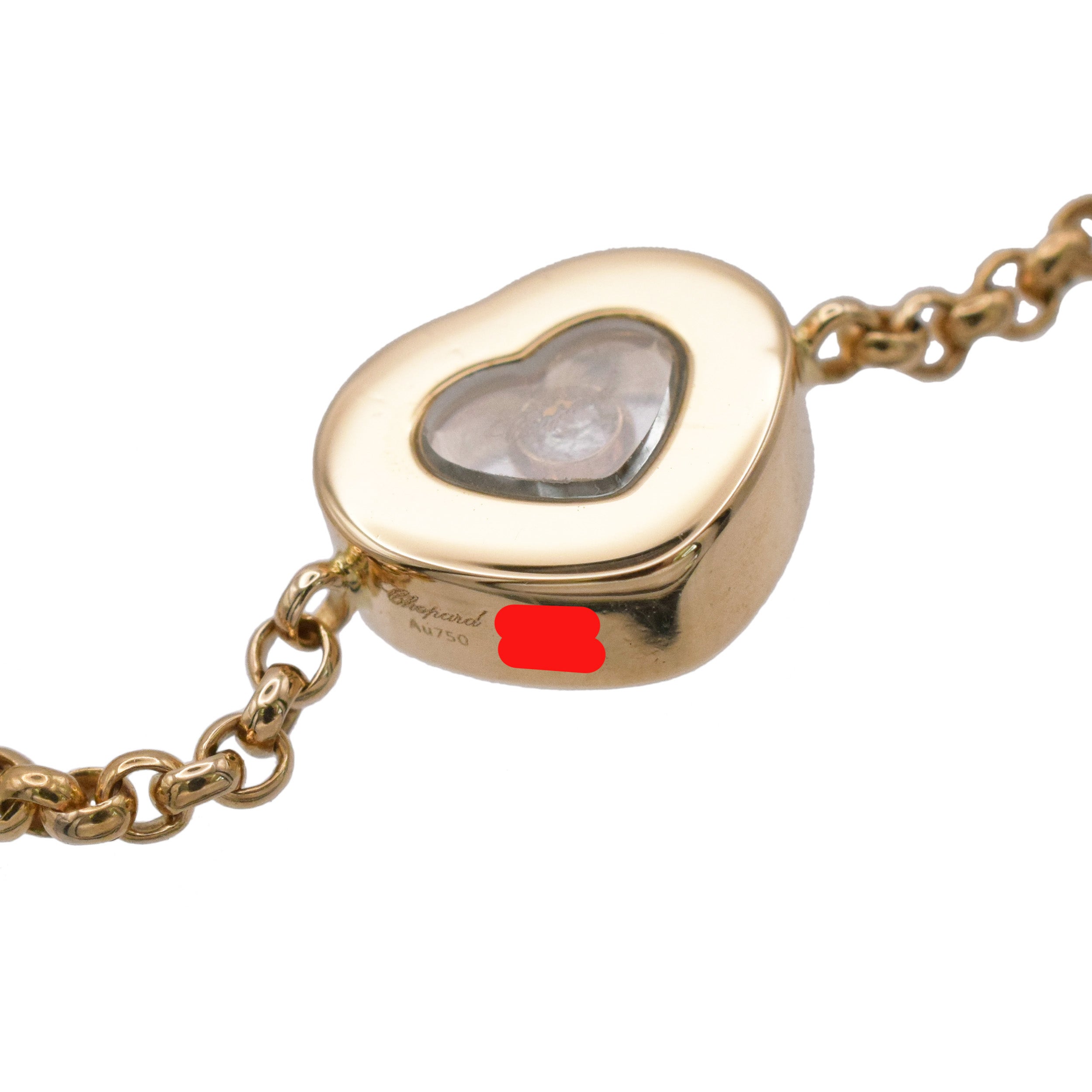 Chopard 'Happy Hearts' Charm Bracelet In 18k Yellow Gold