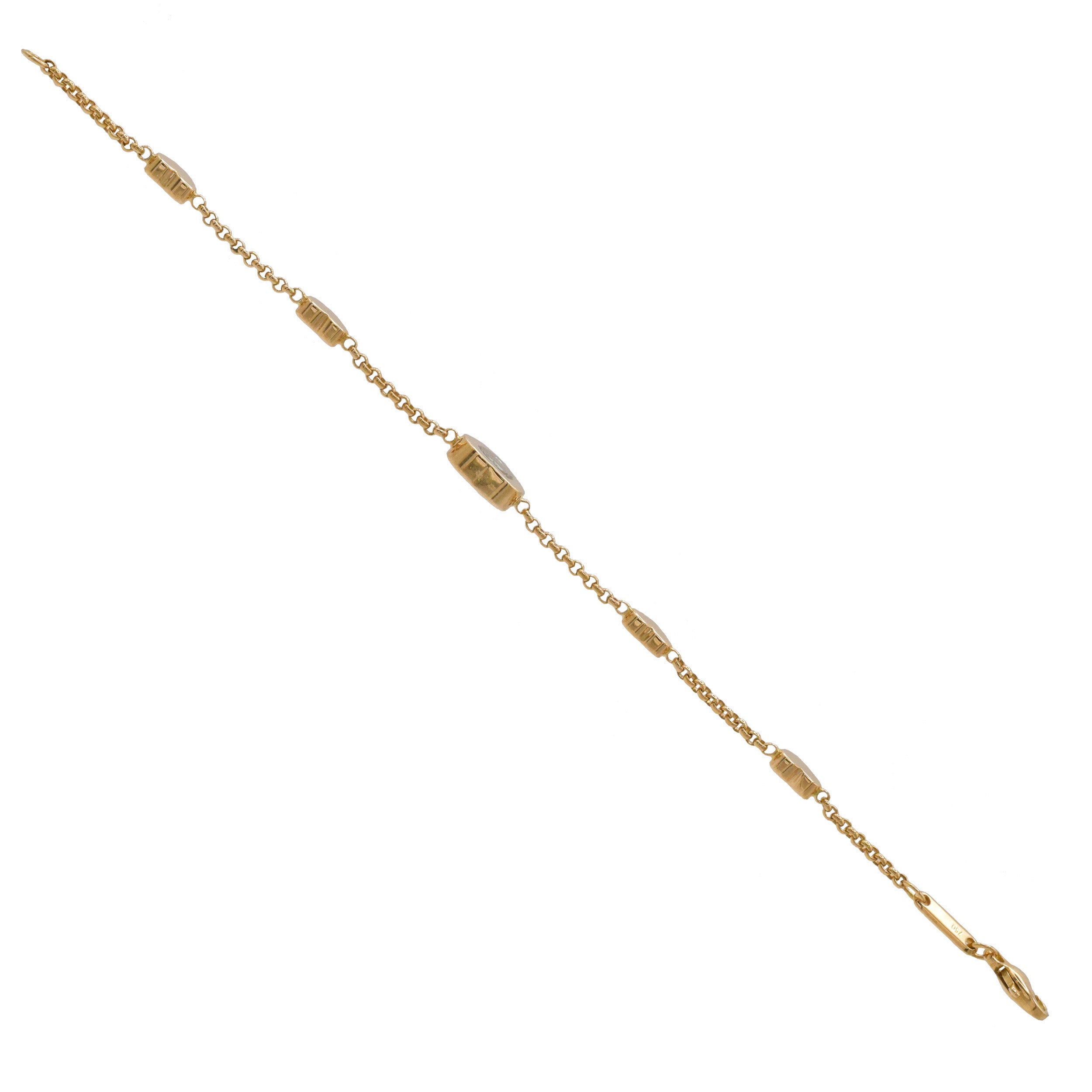 Chopard 'Happy Hearts' Charm Bracelet In 18k Yellow Gold