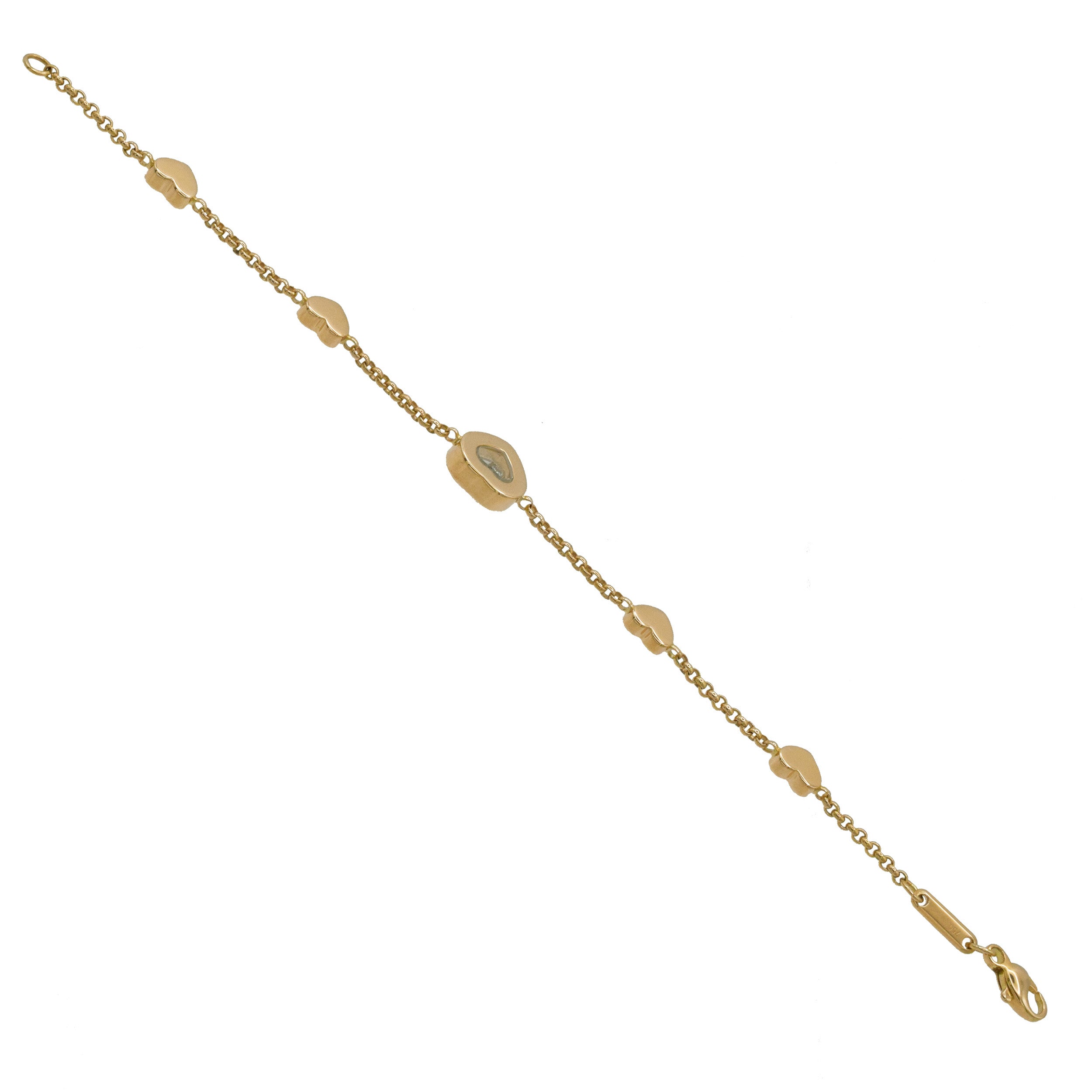 Chopard 'Happy Hearts' Charm Bracelet In 18k Yellow Gold