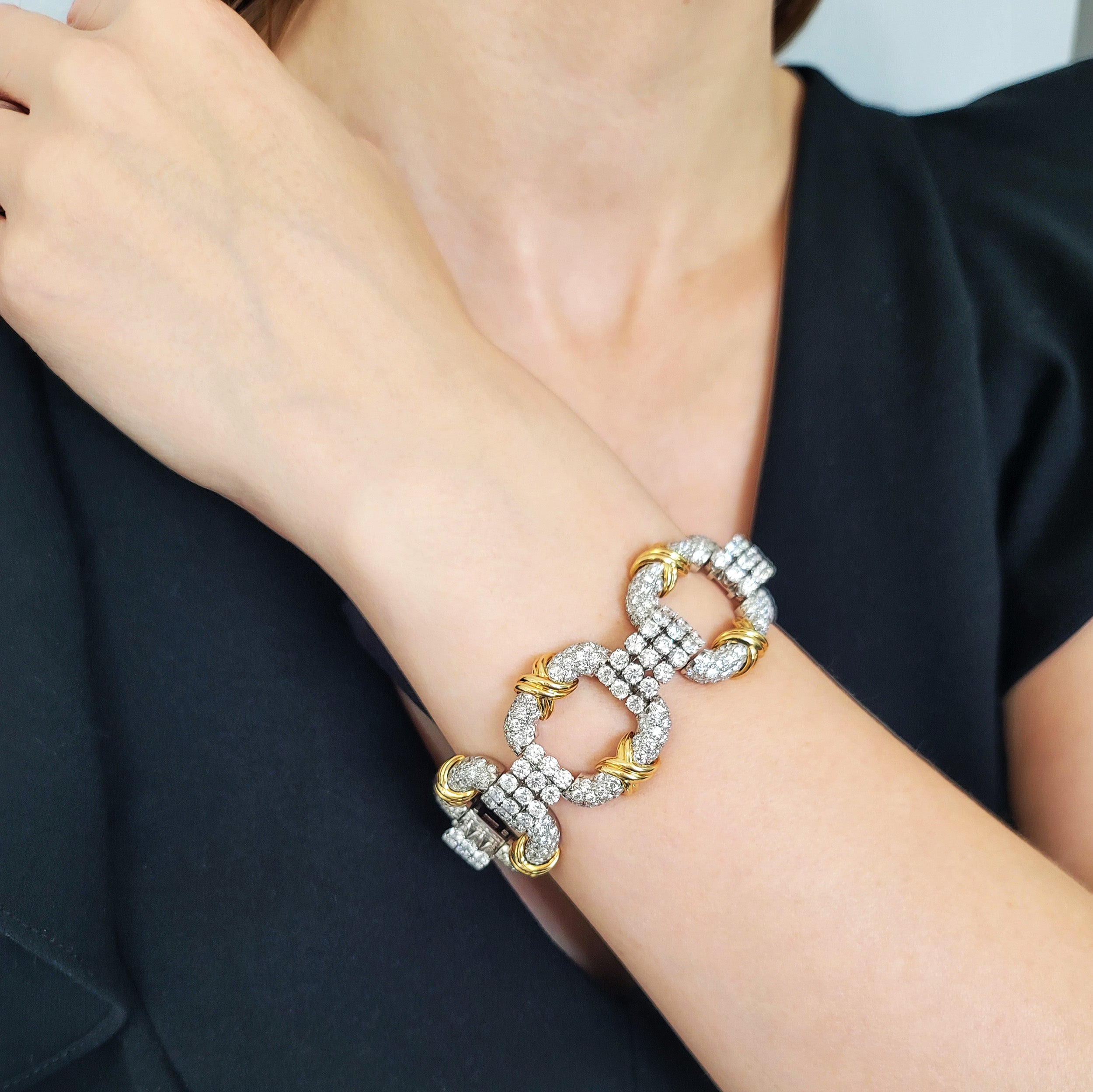 Tiffany&Co. Diamond 'Cooper" Bracelet By Jean Schlumberger