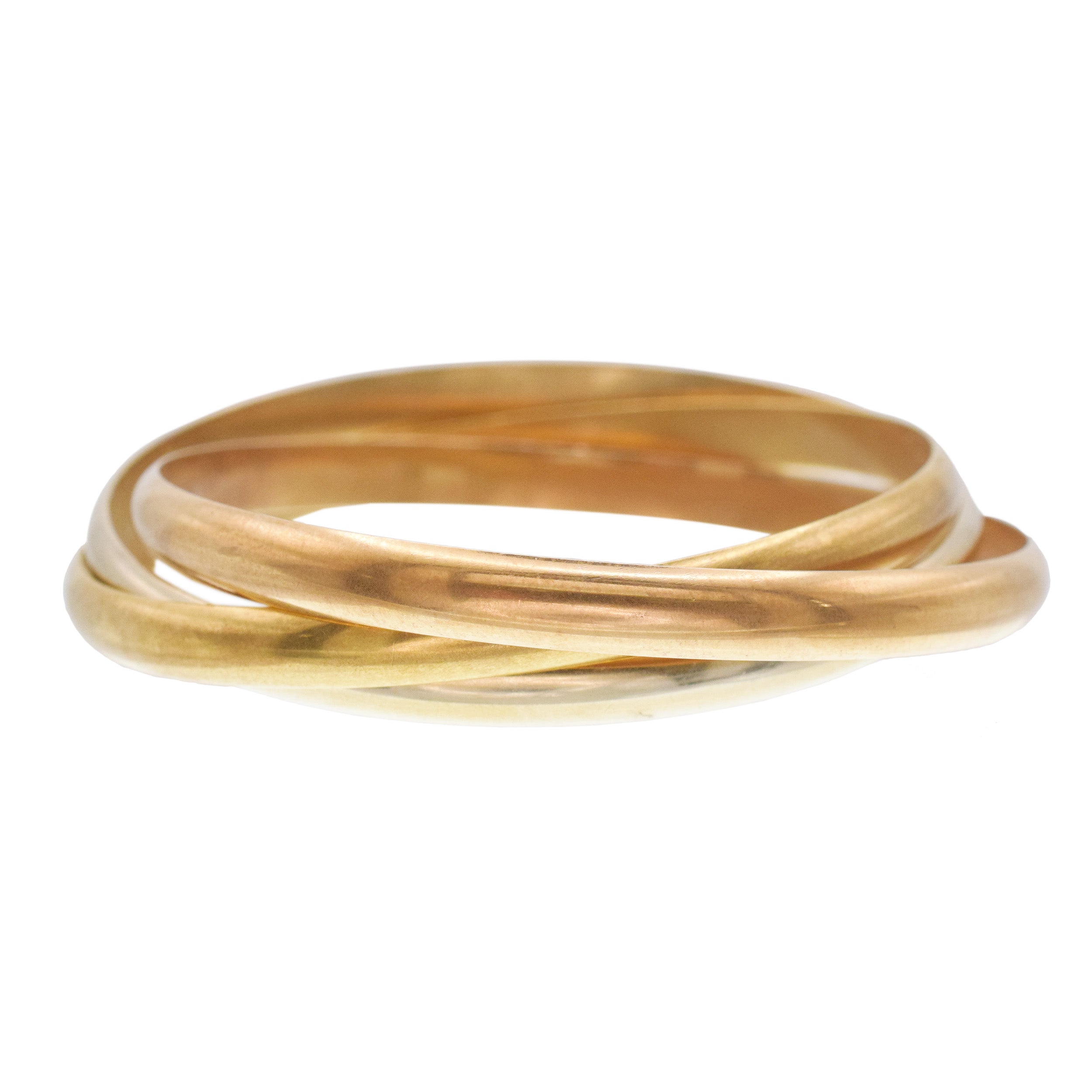 Cartier Trinity Bangle Bracelet In 18k Tri-Tone Gold