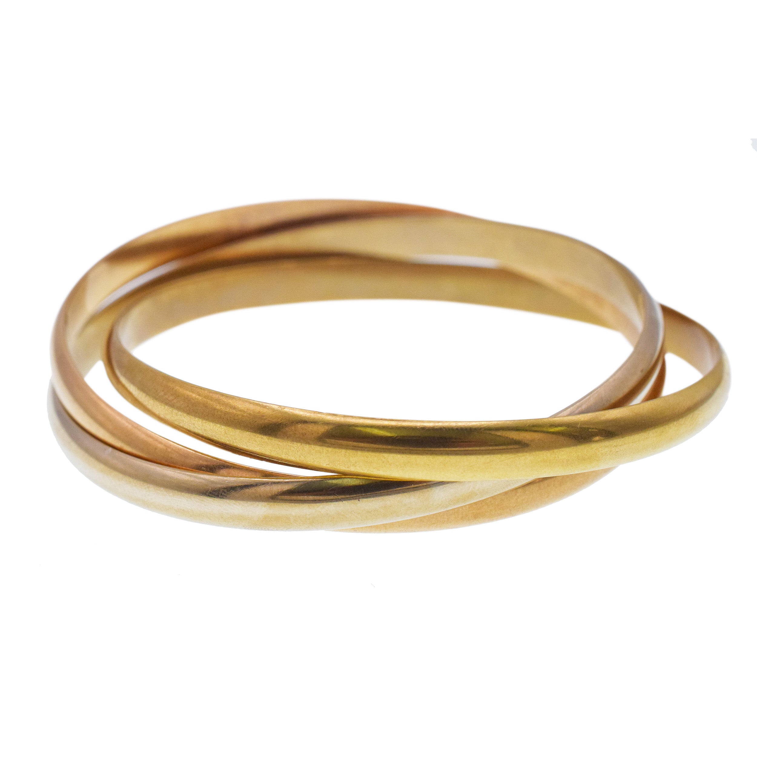 Cartier Trinity Bangle Bracelet In 18k Tri-Tone Gold