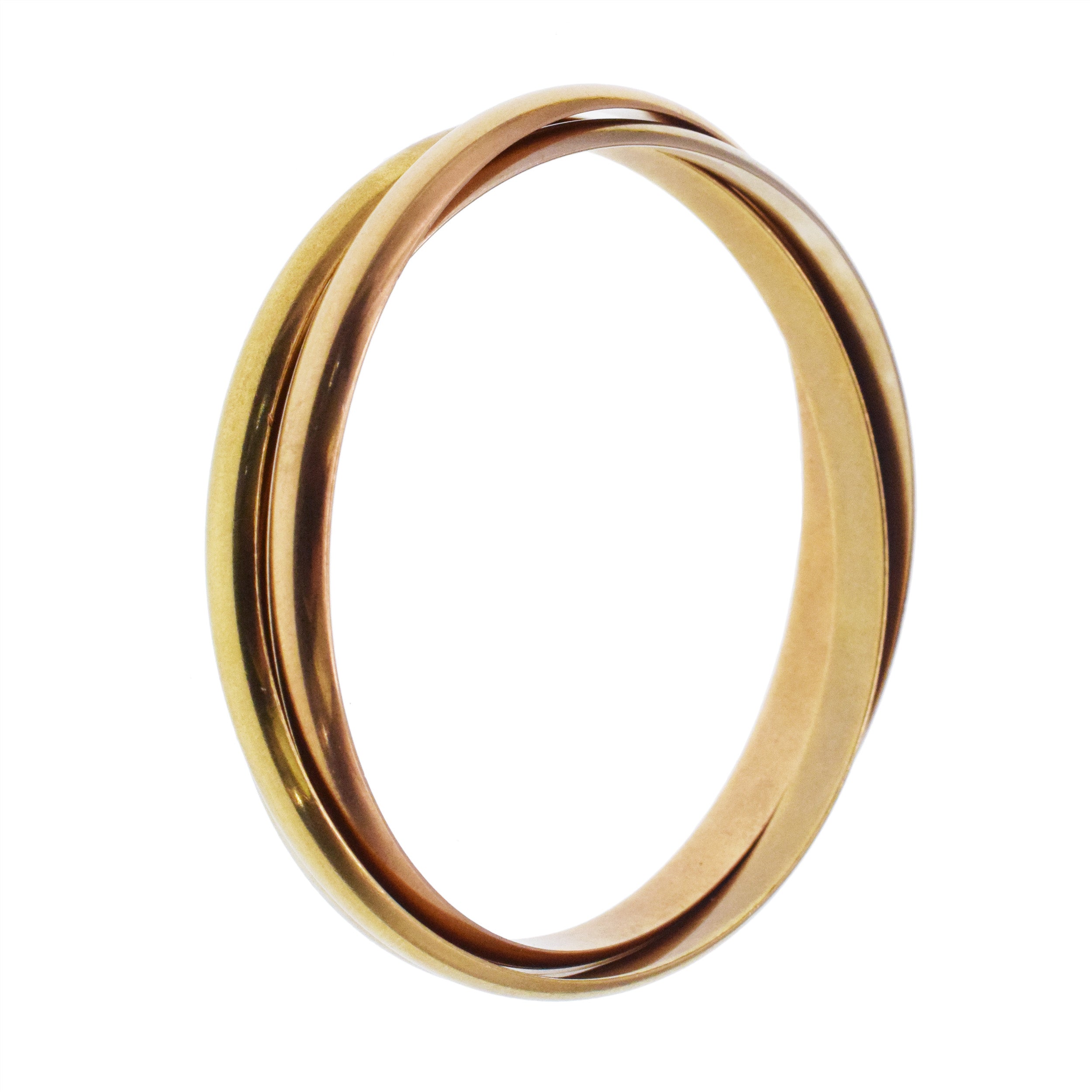 Cartier Trinity Bangle Bracelet In 18k Tri-Tone Gold