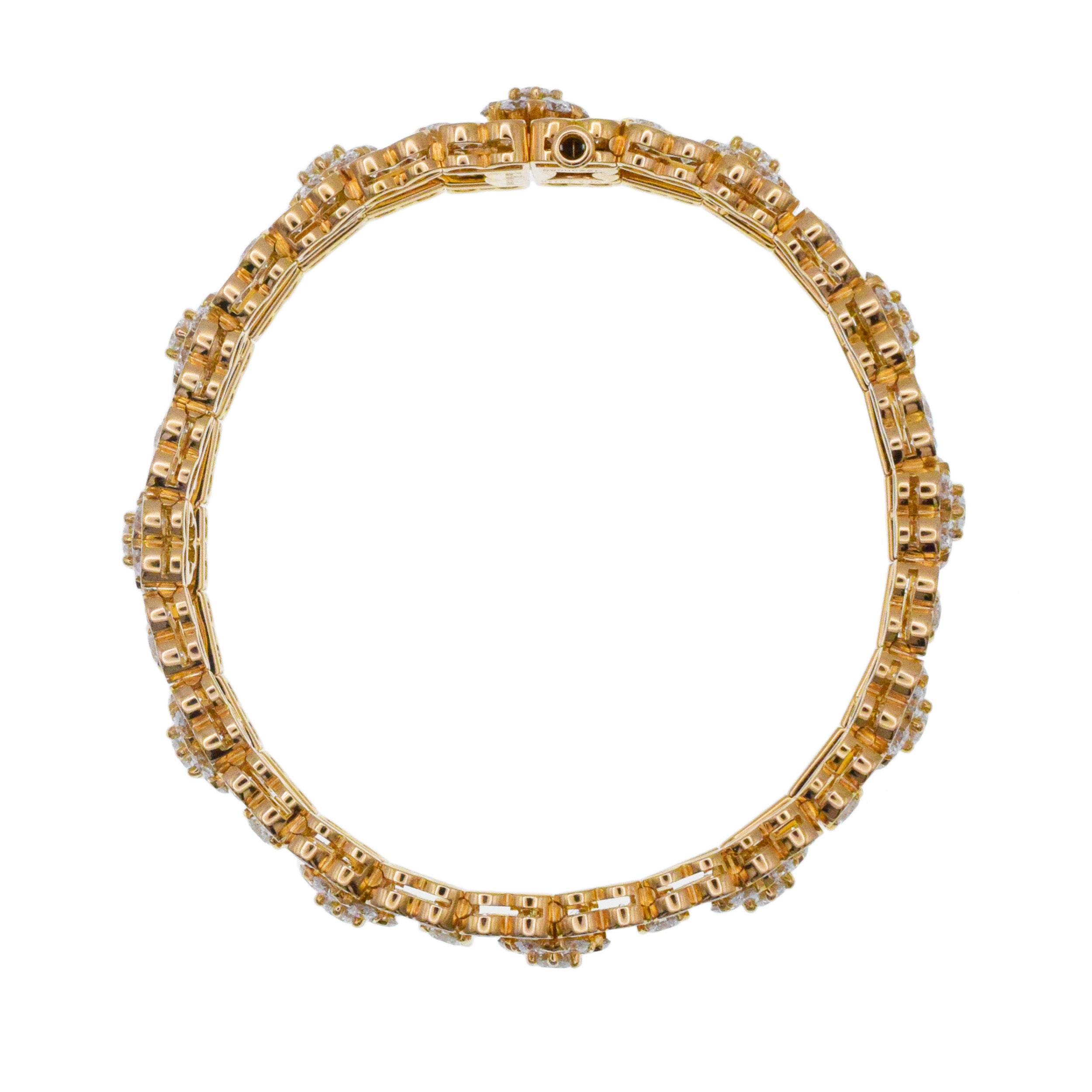Van Cleef & Arpels 'Snowflake' Diamond Bracelet In 18k Yellow Gold