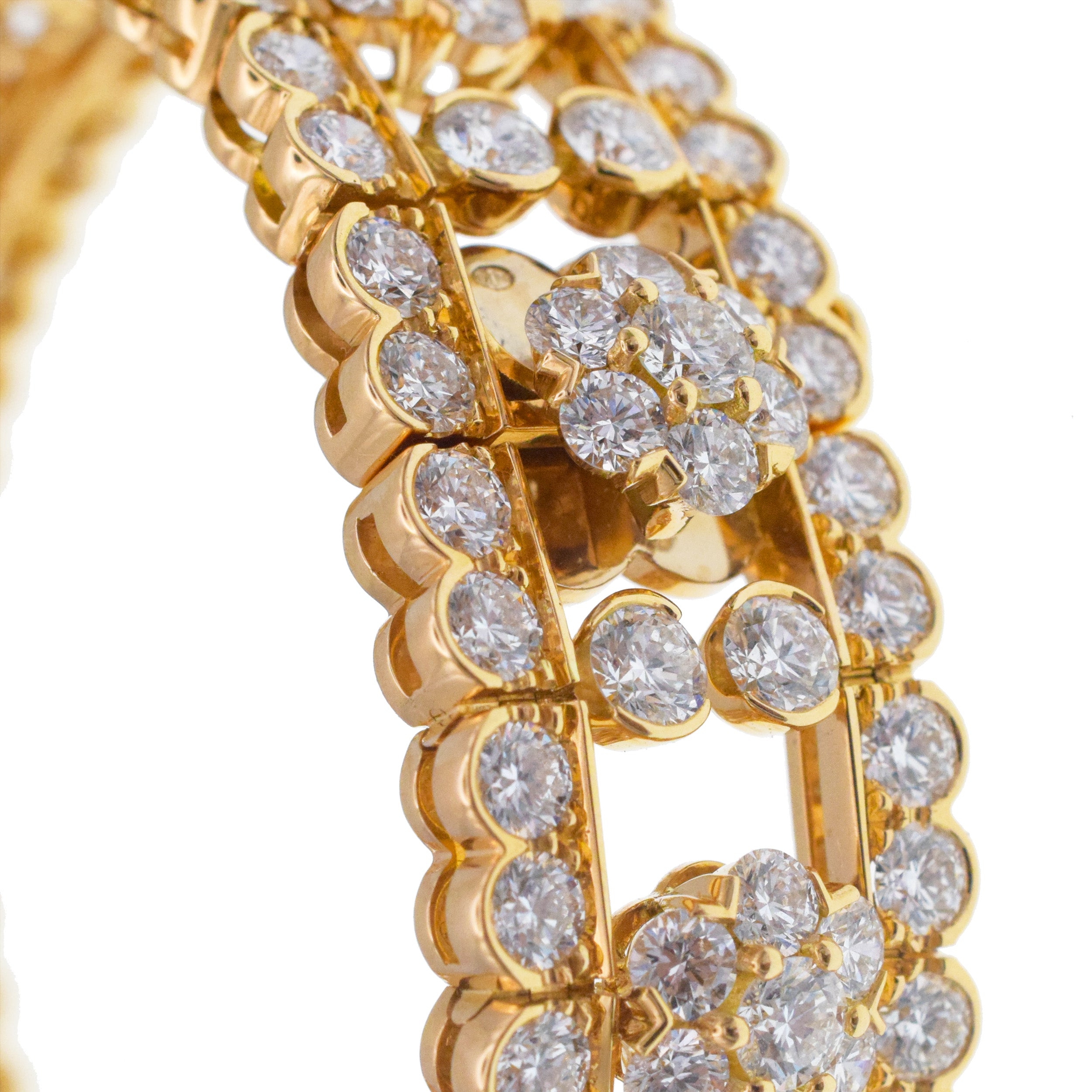 Van Cleef & Arpels 'Snowflake' Diamond Bracelet In 18k Yellow Gold