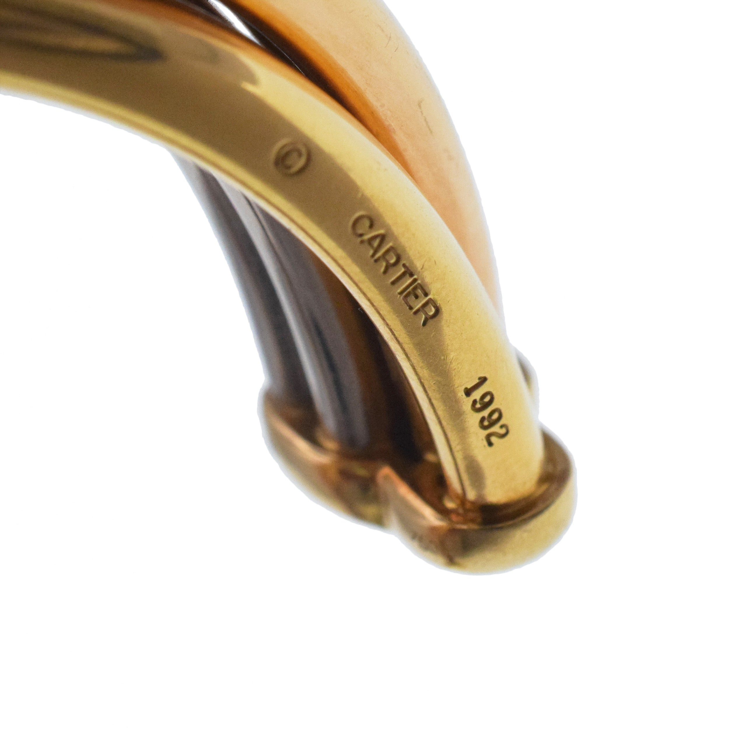 Cartier 'Trinity' 18k Tri-Tone Gold Cuff Bracelet