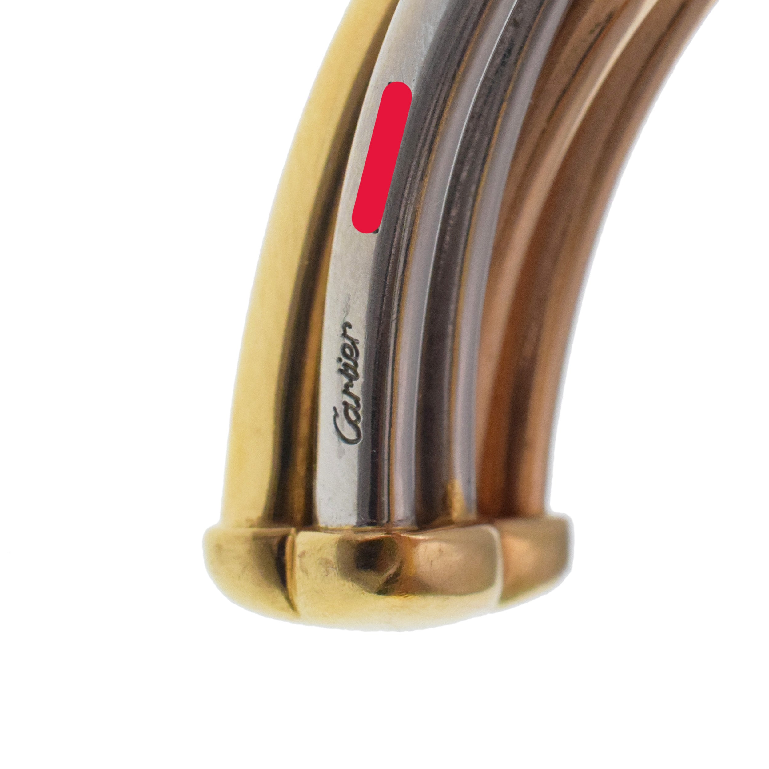 Cartier 'Trinity' 18k Tri-Tone Gold Cuff Bracelet