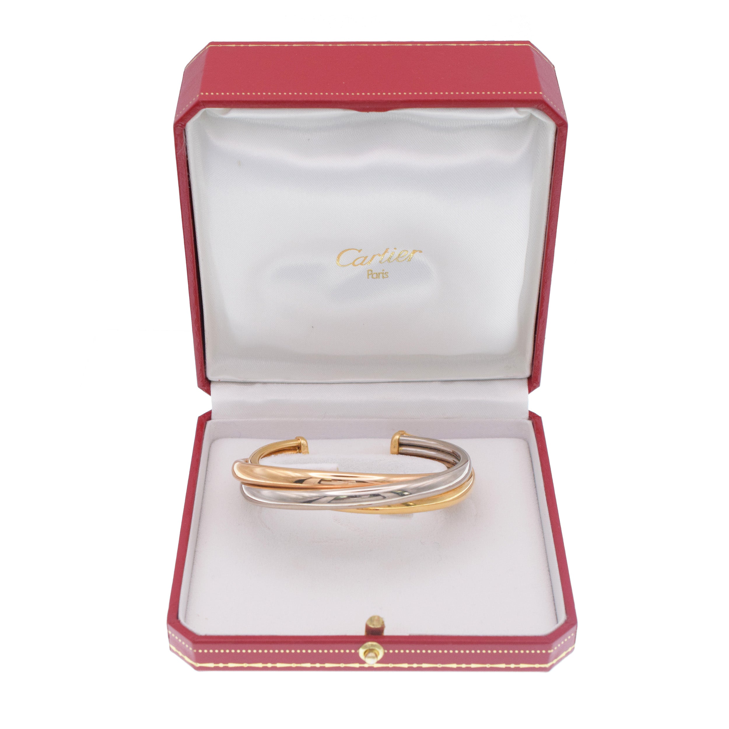 Cartier 'Trinity' 18k Tri-Tone Gold Cuff Bracelet