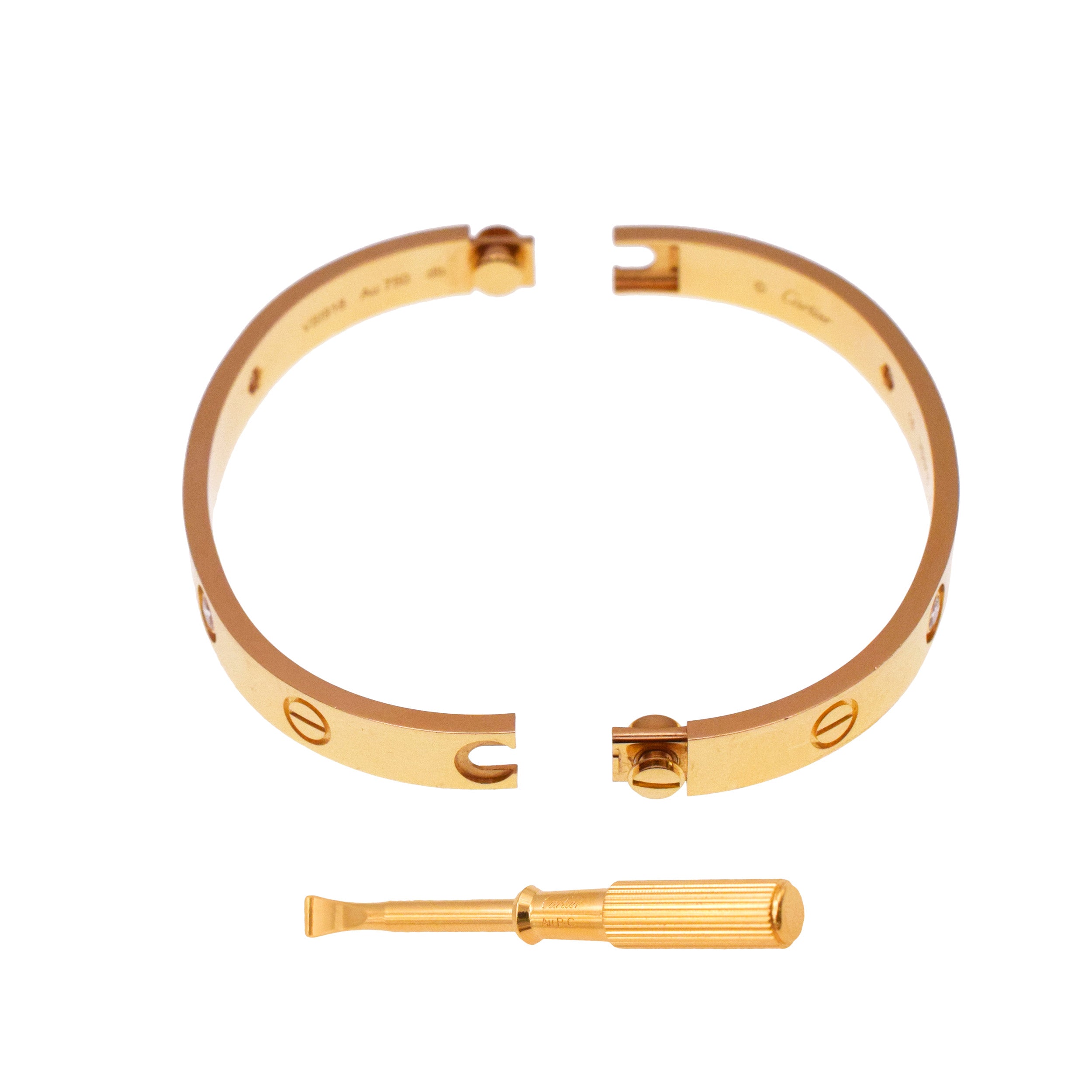 Cartier 4 Diamond 'Love' Bracelet in 18k Yellow Gold