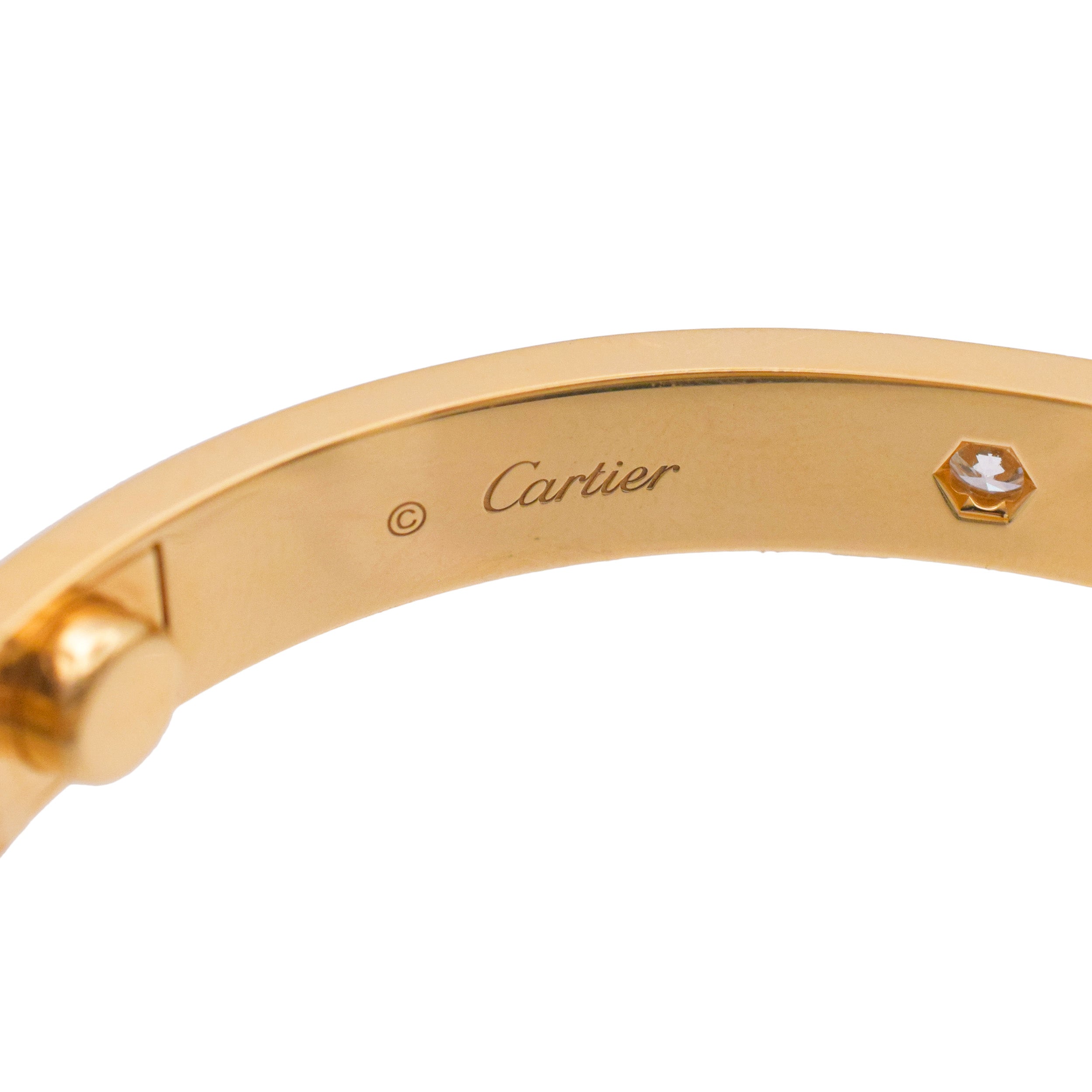 Cartier 4 Diamond 'Love' Bracelet in 18k Yellow Gold