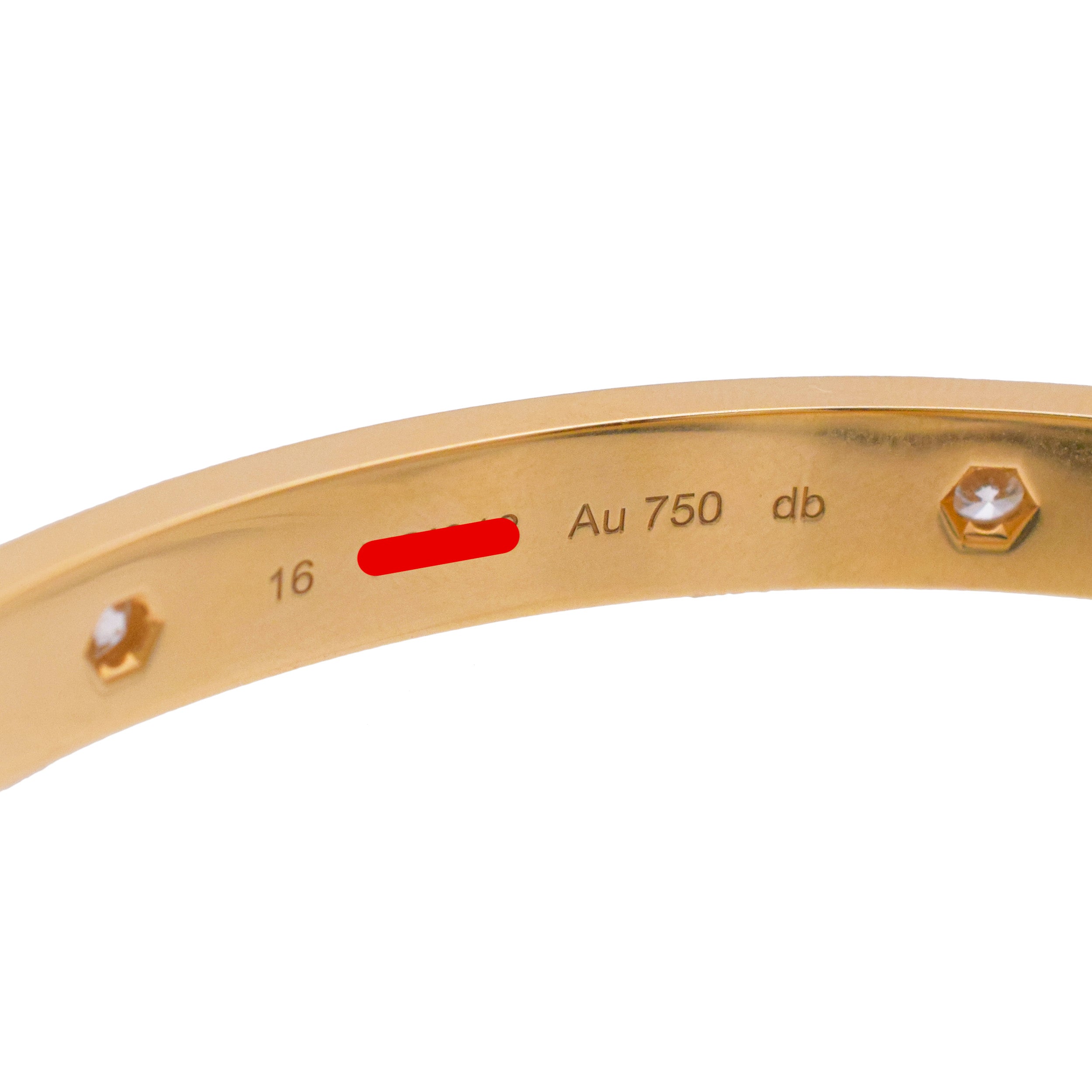 Cartier 4 Diamond 'Love' Bracelet in 18k Yellow Gold