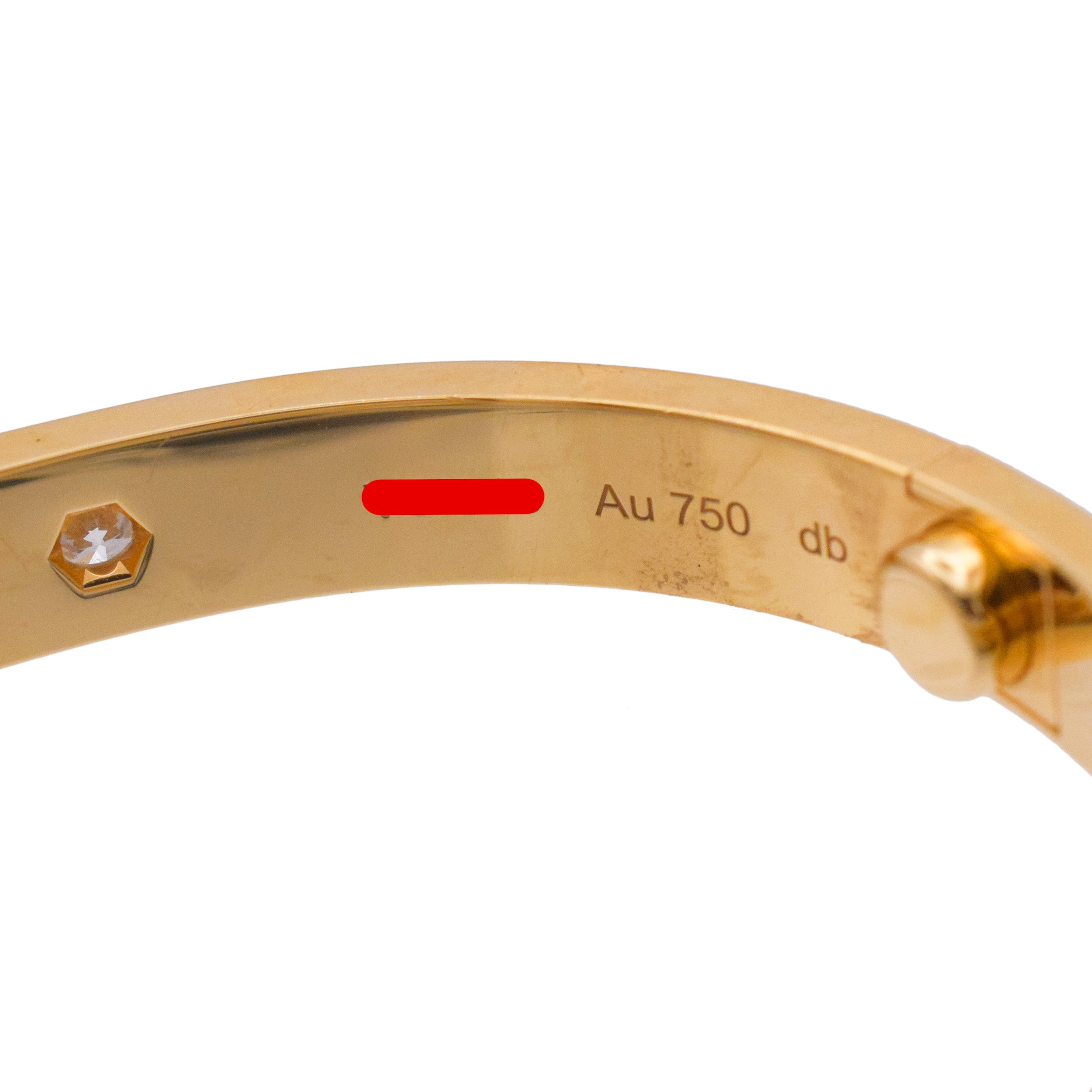 Cartier 4 Diamond 'Love' Bracelet in 18k Yellow Gold