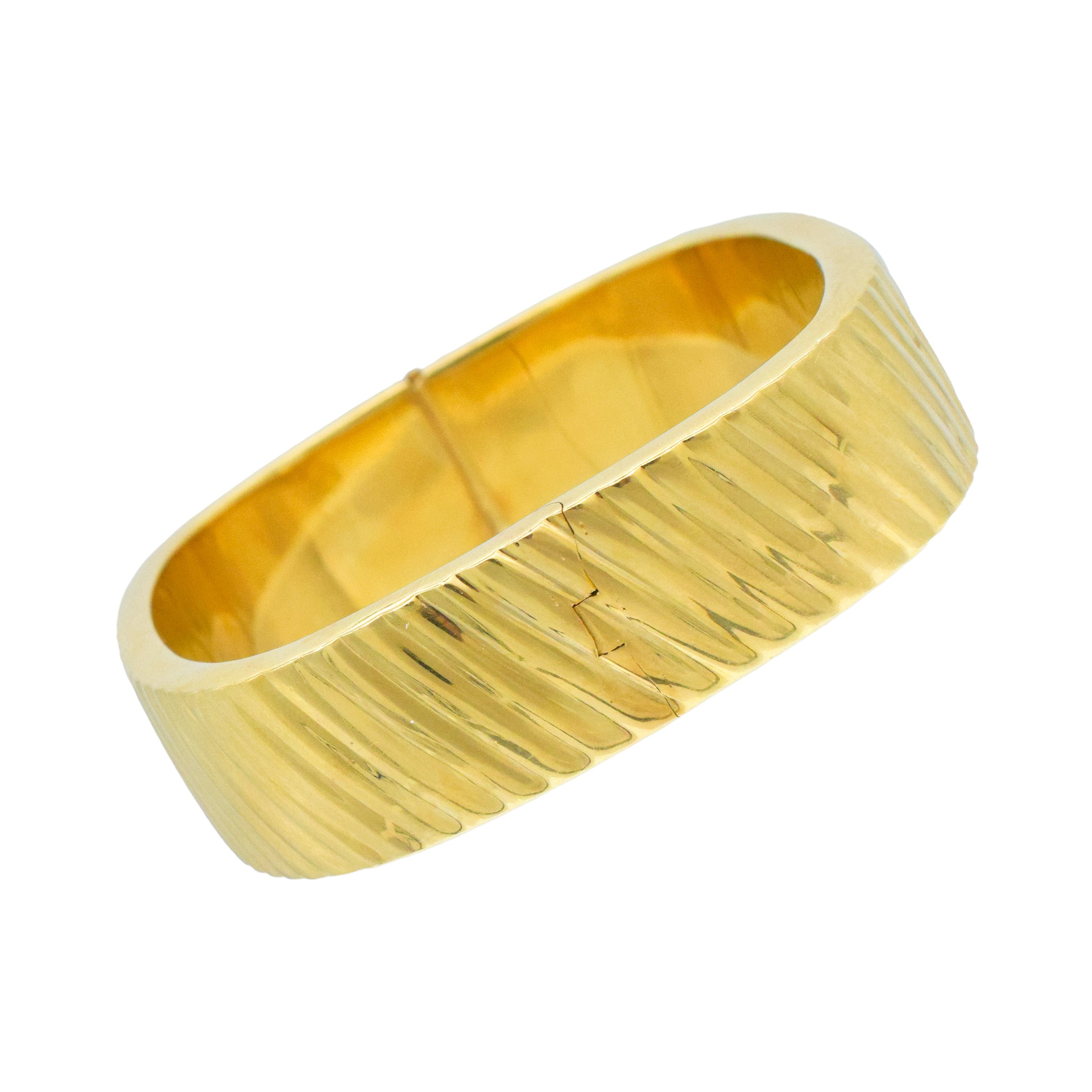 14k Yellow Gold Hinged Bangle Bracelet