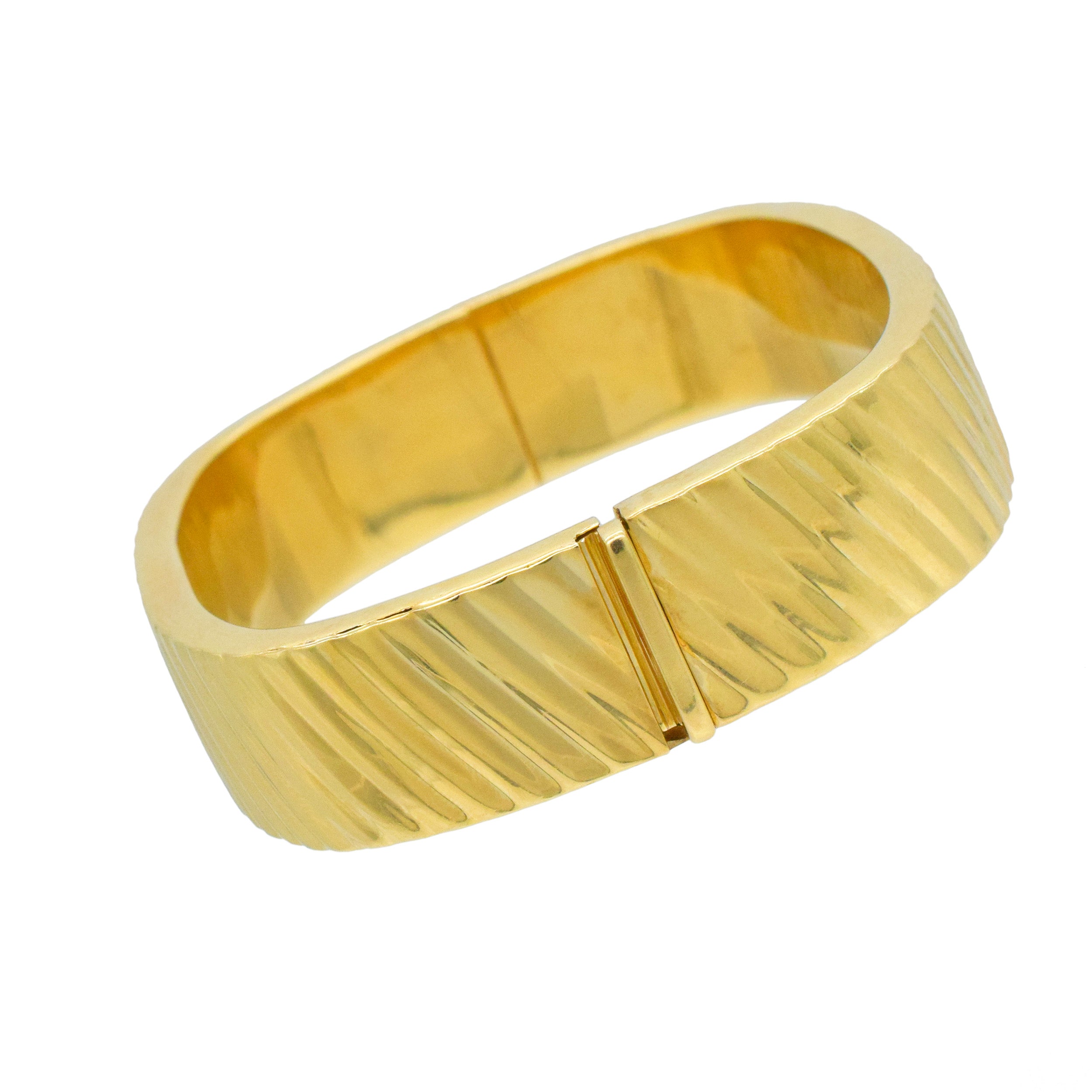14k Yellow Gold Hinged Bangle Bracelet