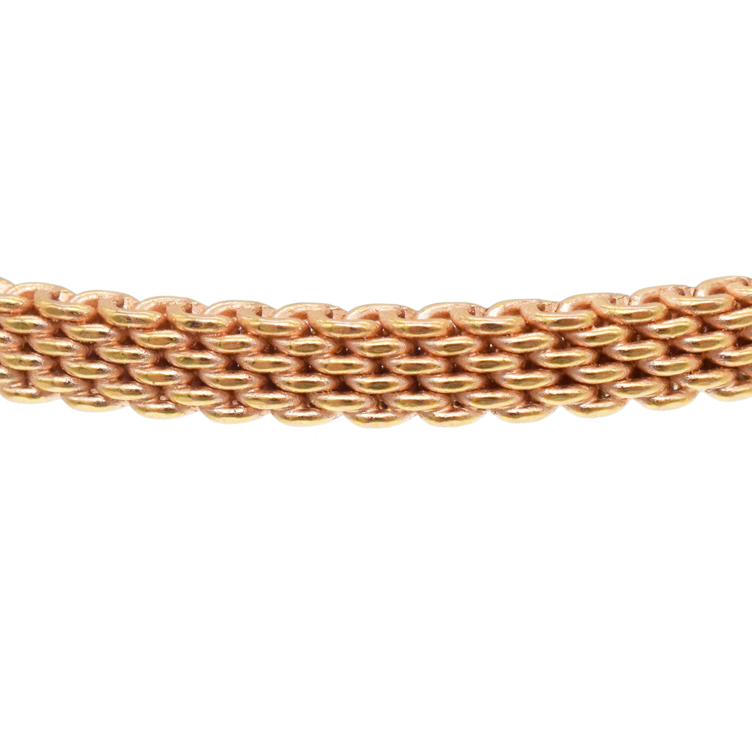 Tiffany&Co. 18k Rose Gold Woven Bangle Bracelet
