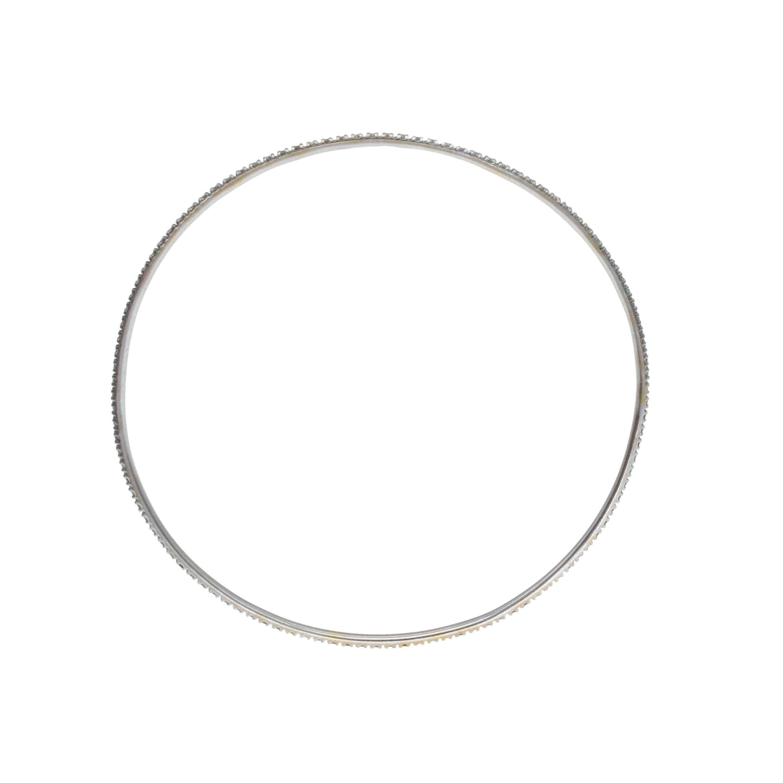 Tiffany & Co. Diamond Bangle Bracelet In 18k White Gold
