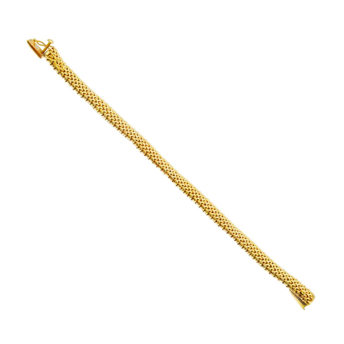 Tiffany & Co. Wide Woven Mesh Bracelet In 14k Yellow Gold