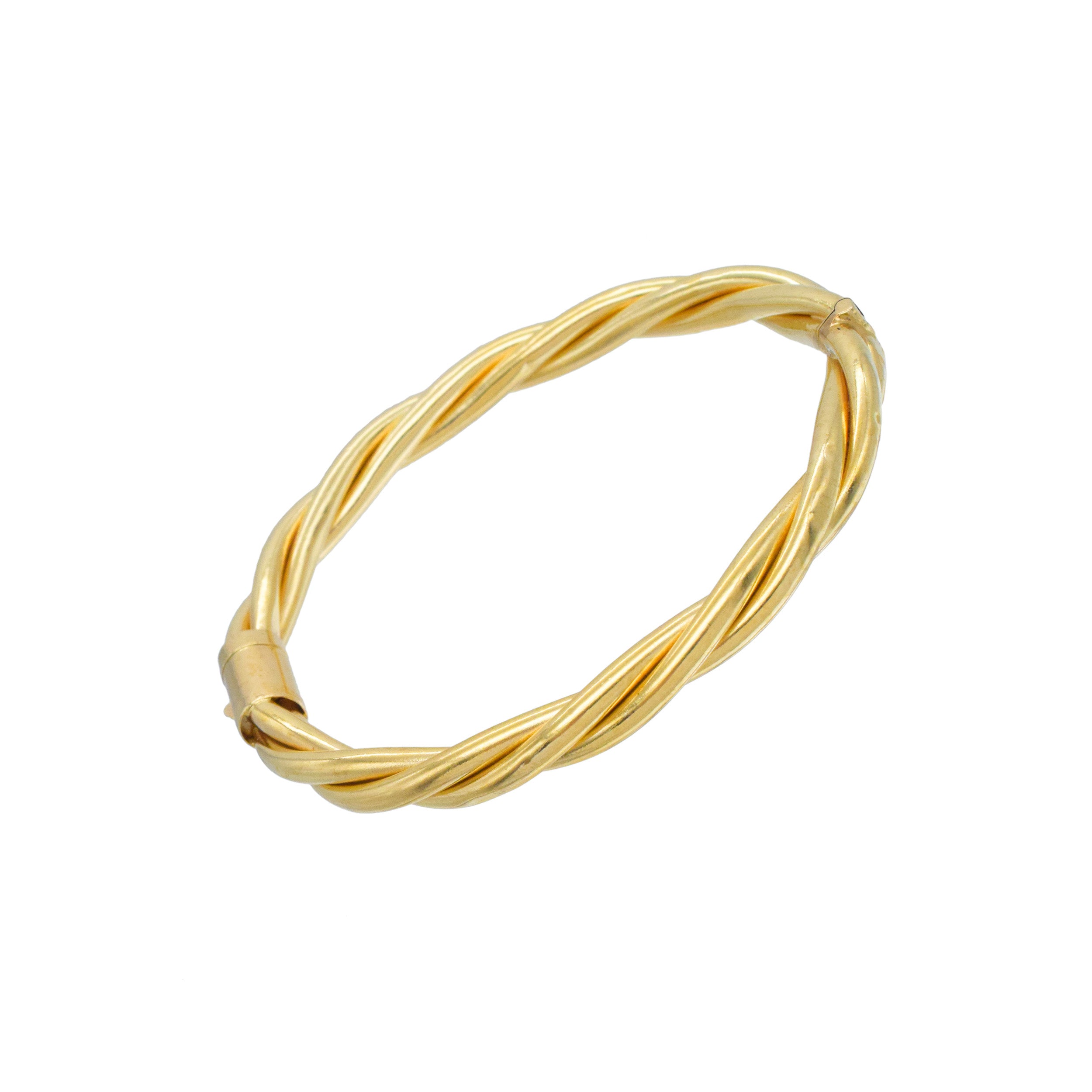 14k Yellow Gold Twist Bangle Bracelet