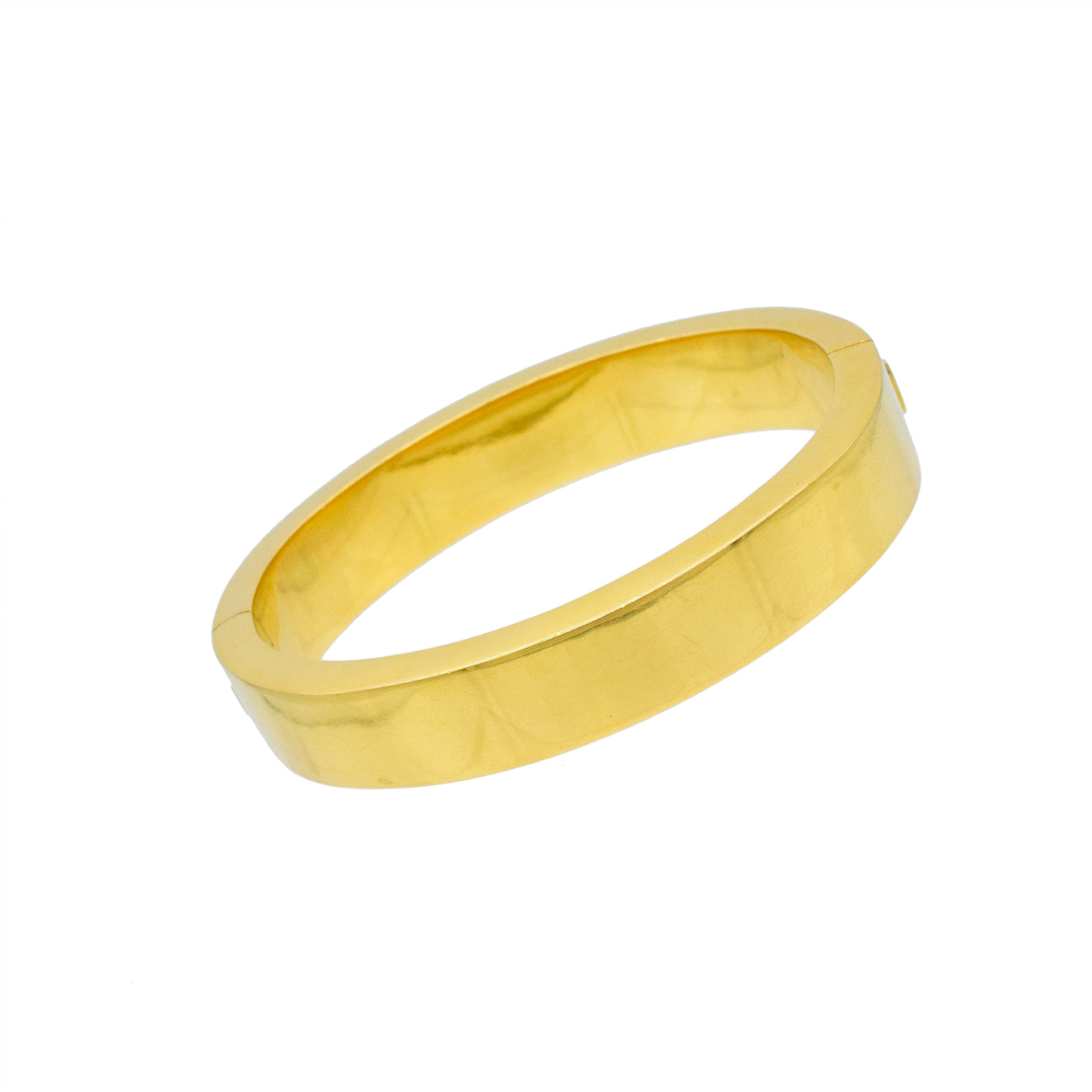 Weingrill 18k Yellow Gold Hinged Bangle Bracelet