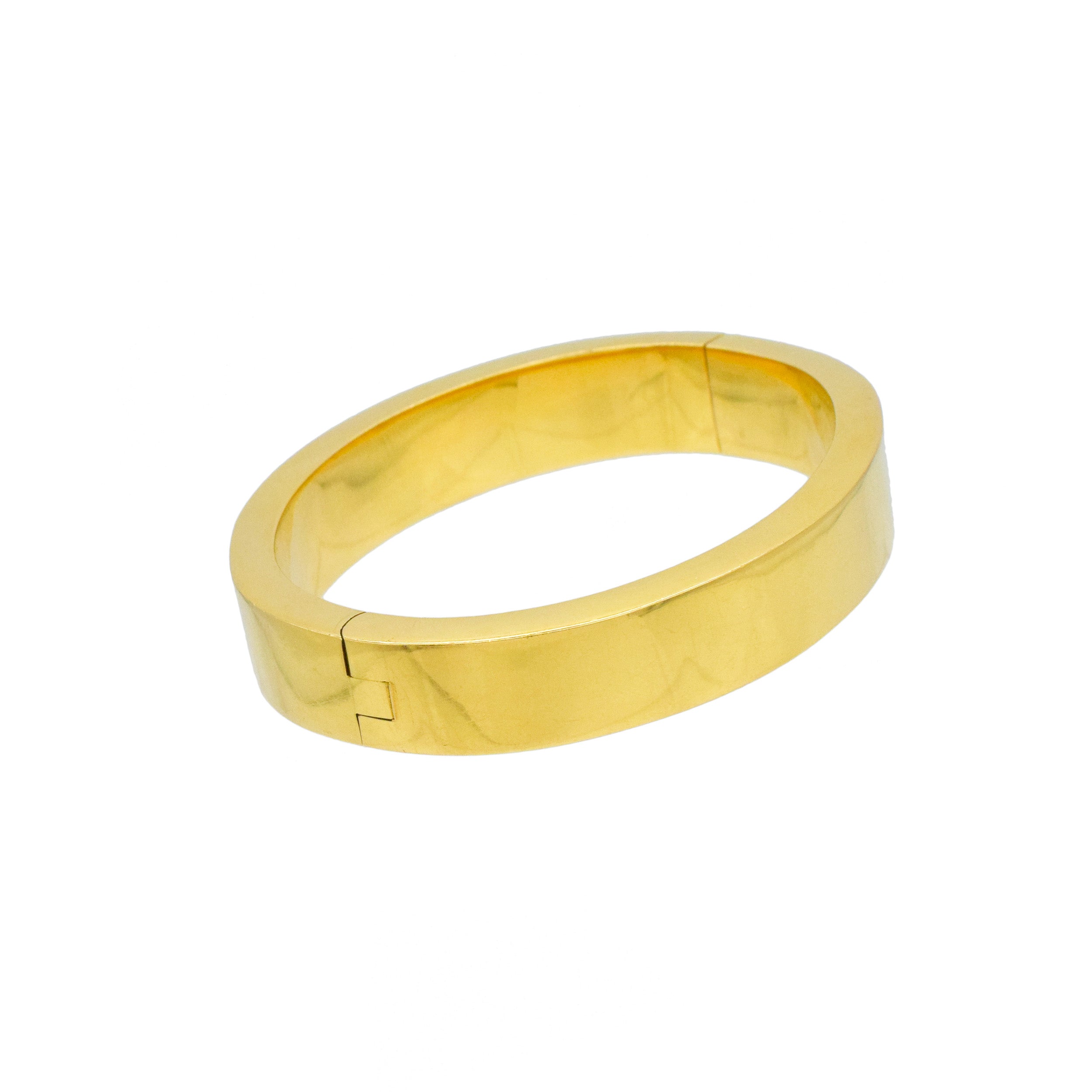 Weingrill 18k Yellow Gold Hinged Bangle Bracelet