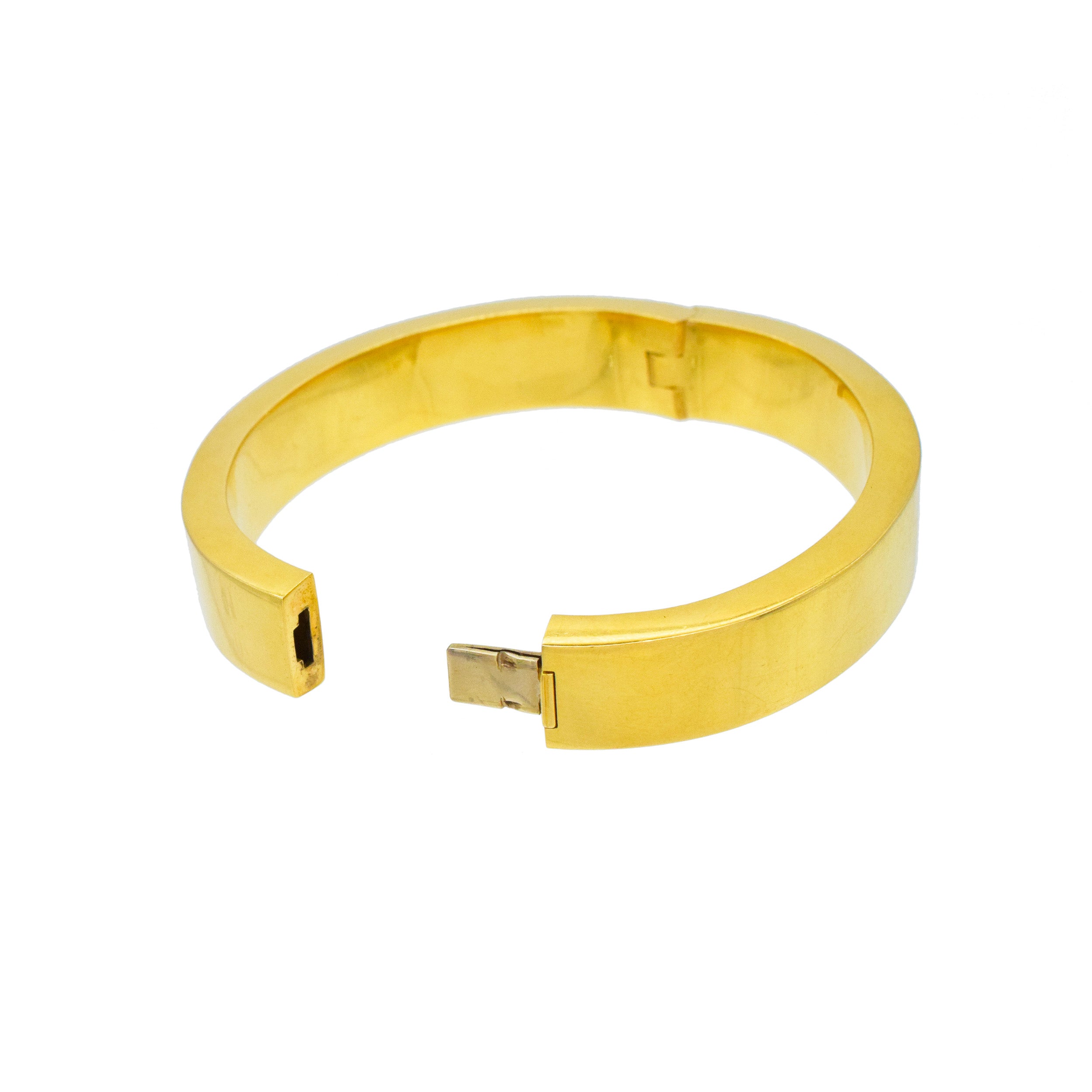 Weingrill 18k Yellow Gold Hinged Bangle Bracelet