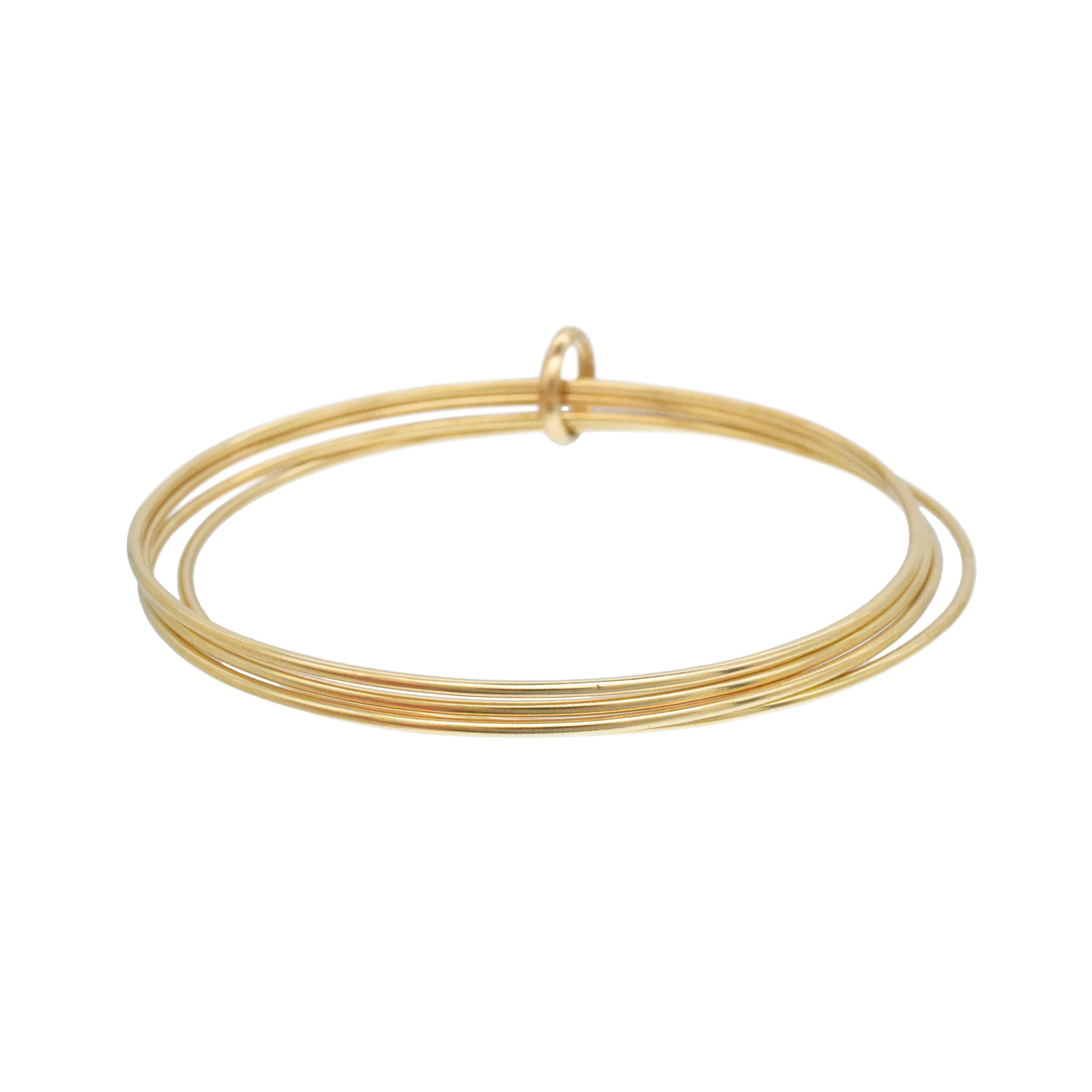 18k Yellow Gold Multi Band Bangle Bracelet In 18k Yellow Gold