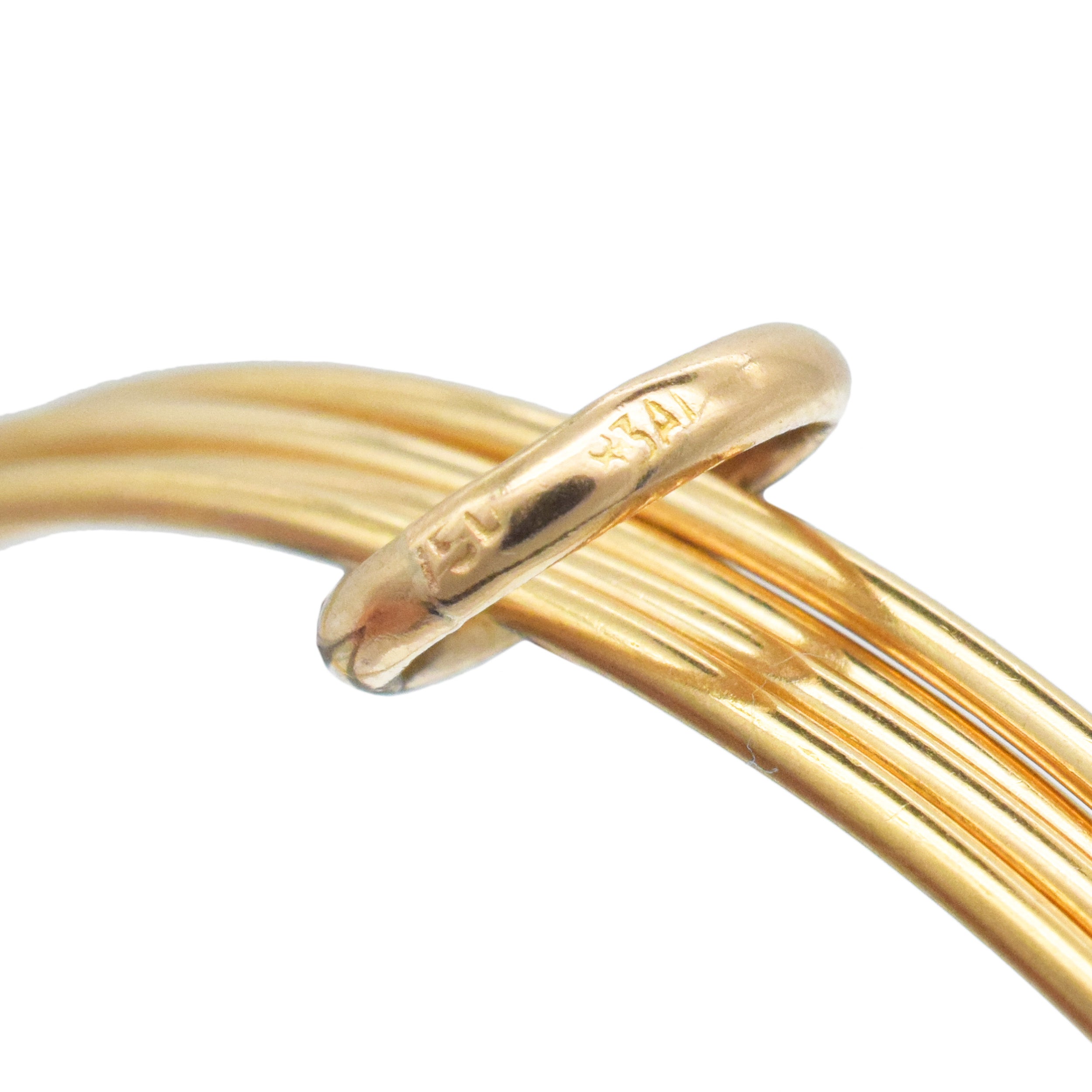 18k Yellow Gold Multi Band Bangle Bracelet In 18k Yellow Gold