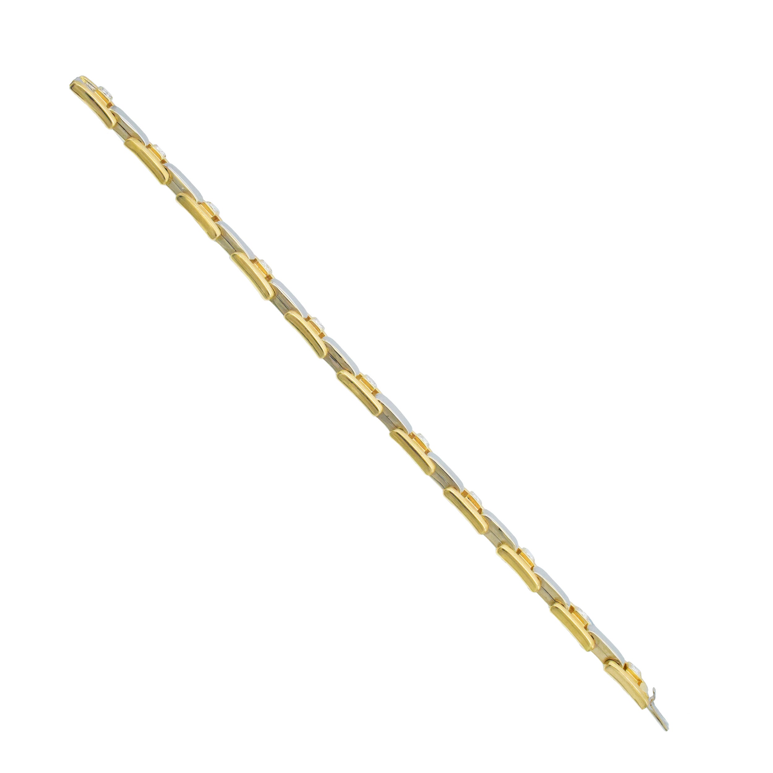2.20ct Diamond Bracelet In 18k Two Tone Gold
