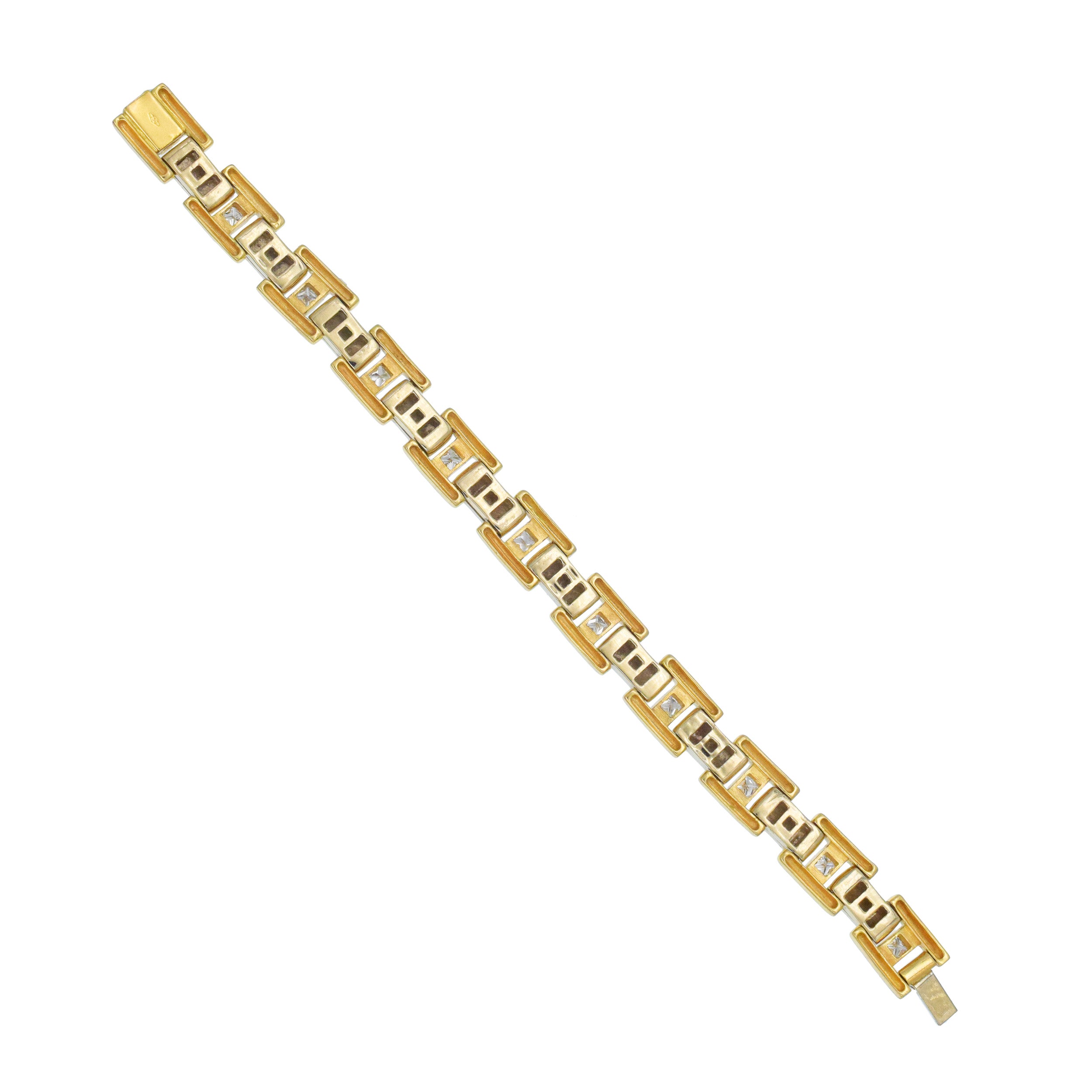 2.20ct Diamond Bracelet In 18k Two Tone Gold