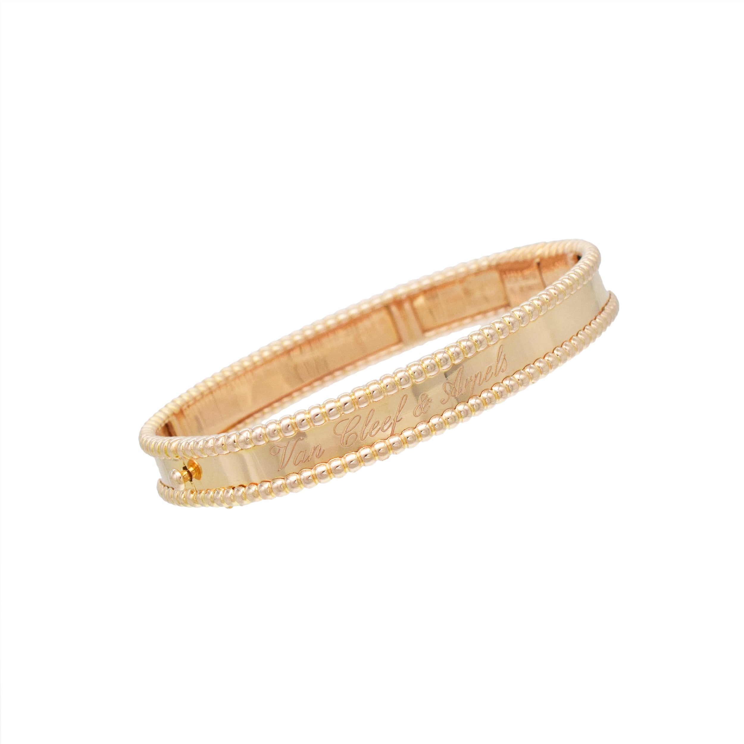 Van Cleef & Arpels 18k Rose Gold Signature Perlee Bracelet