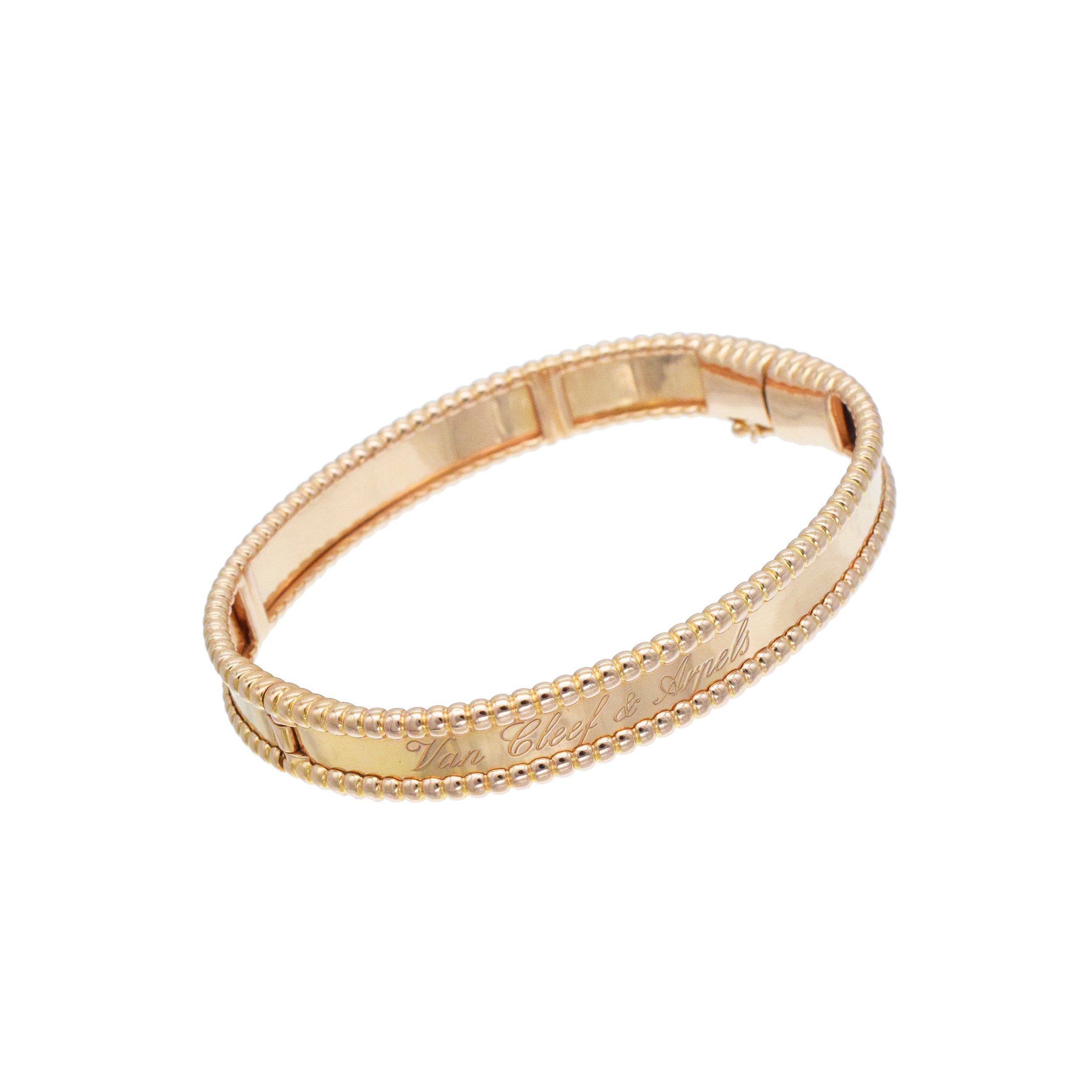 Van Cleef & Arpels 18k Rose Gold Signature Perlee Bracelet