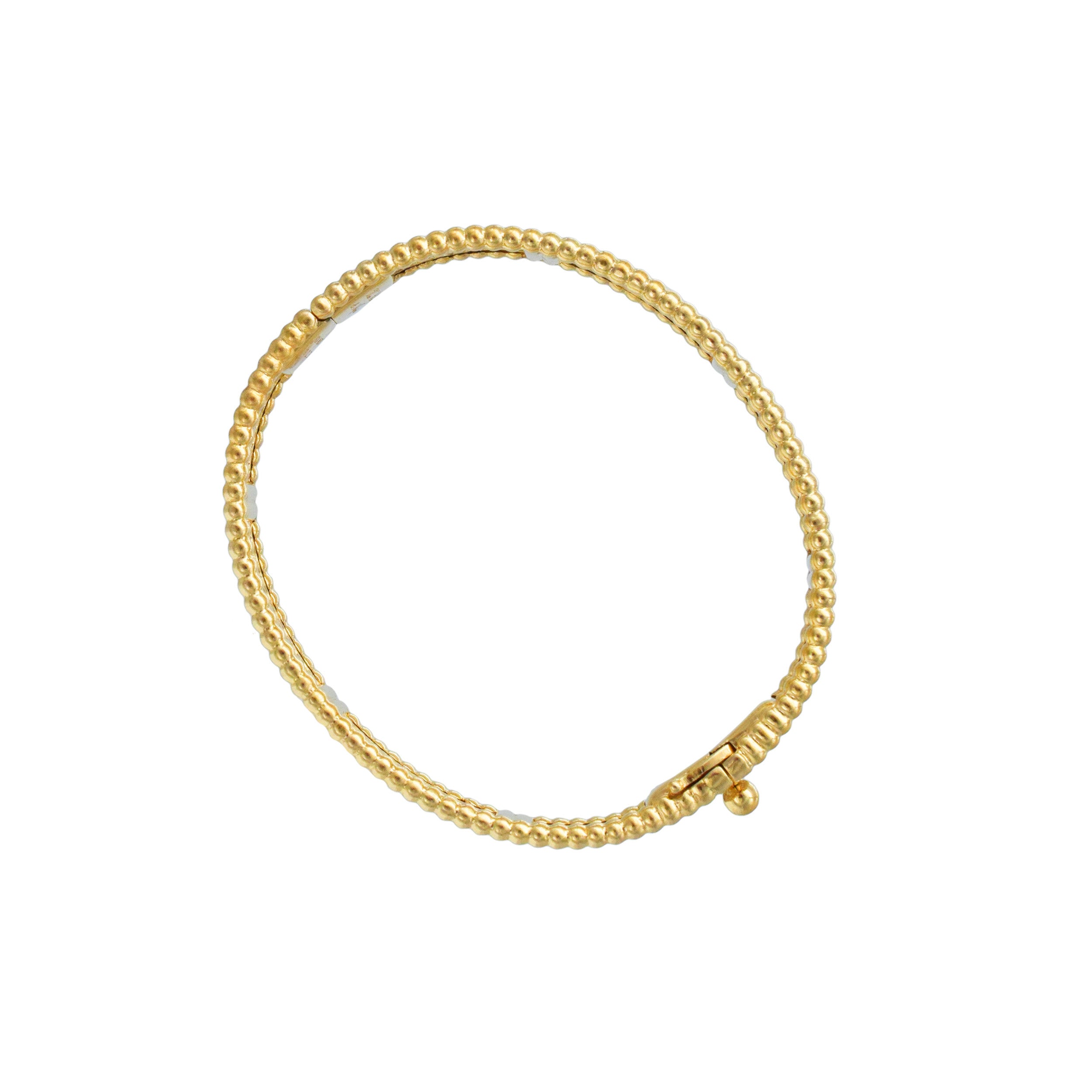 Van Cleef & Arpels Diamond Perlee Bracelet In 18k Yellow Gold