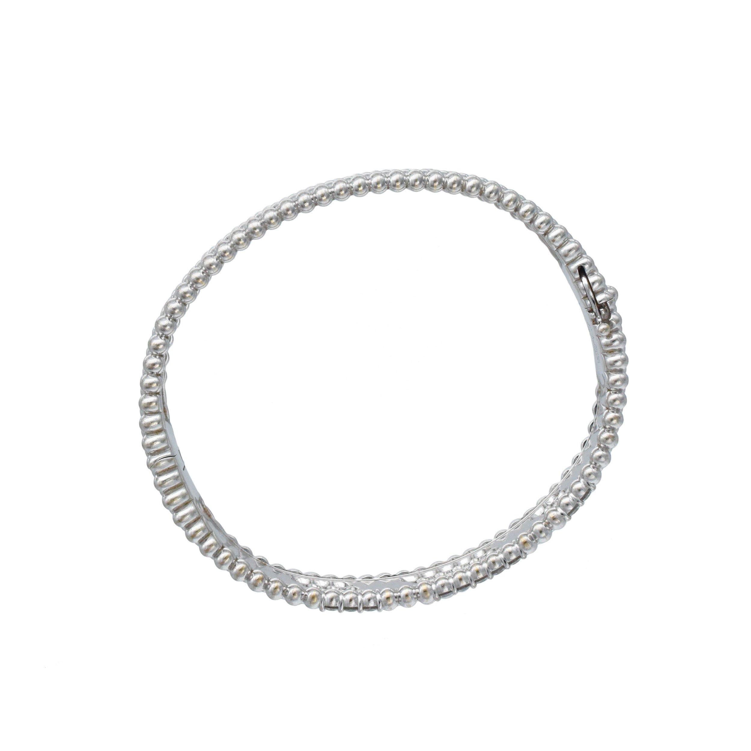 Van Cleef & Arpels Perlee 5-Row Diamond Bracelet In 18k White Gold