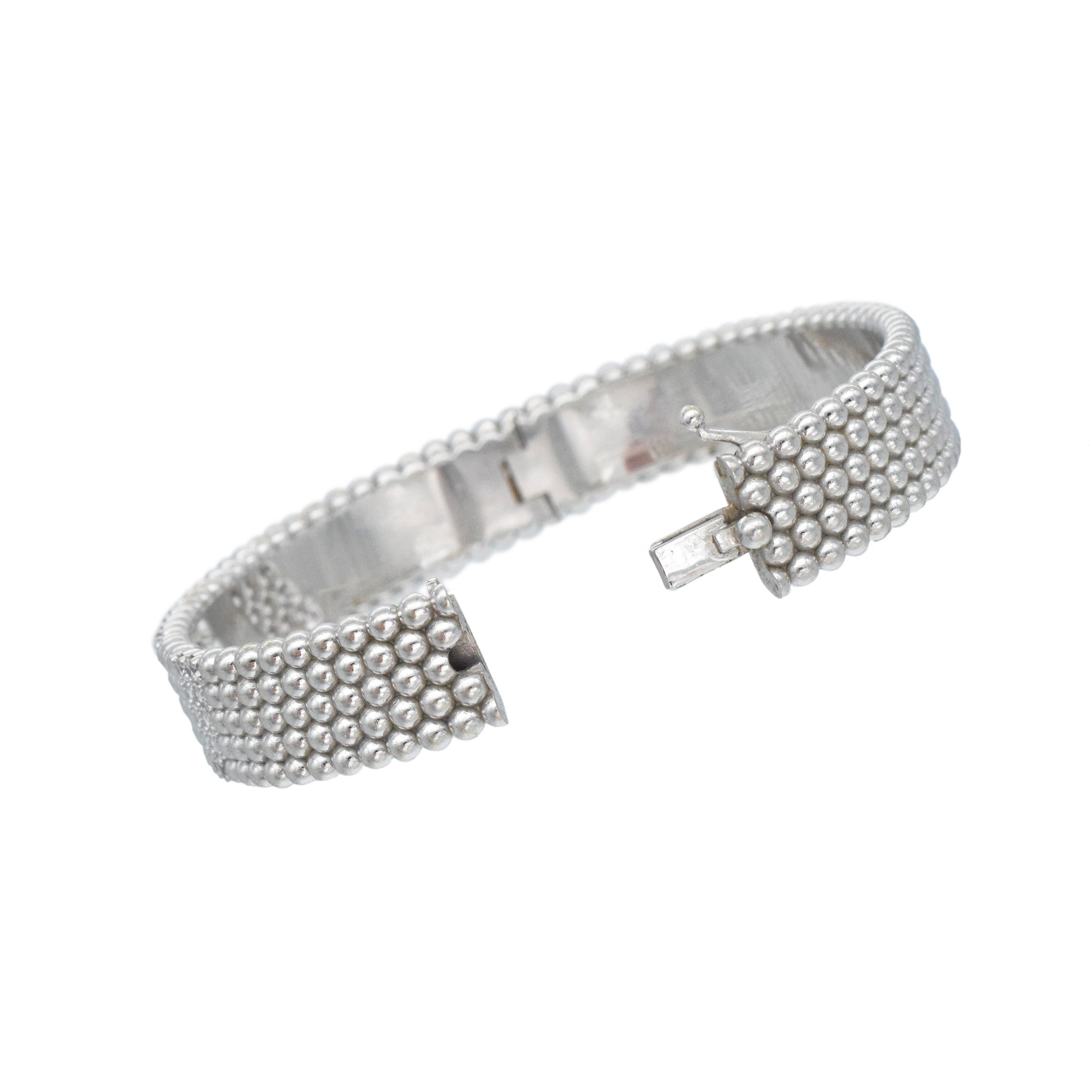 Van Cleef & Arpels Perlee 5-Row Diamond Bracelet In 18k White Gold