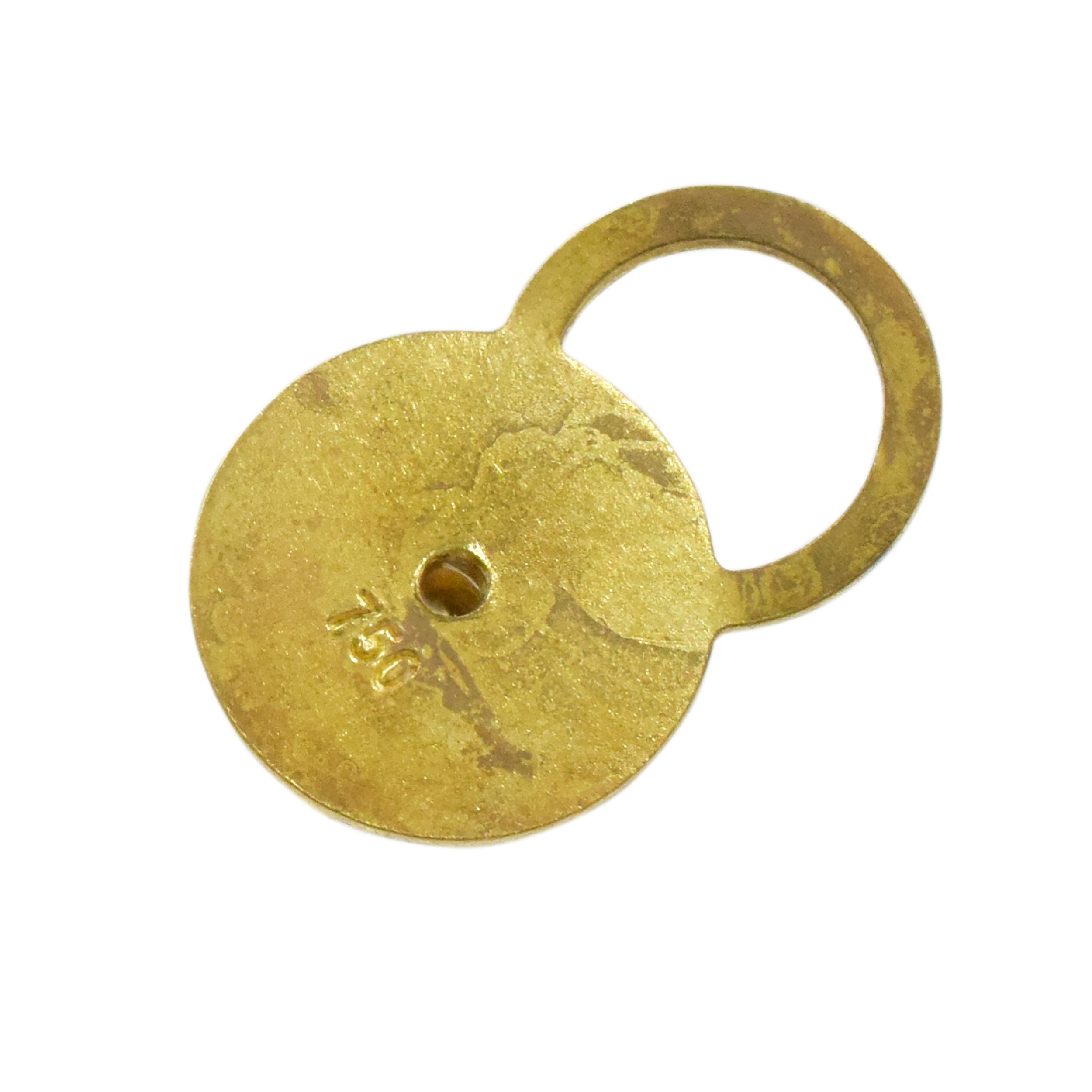 Youmna 18k Yellow Gold Circular Stud Earrings With Gold Leaf