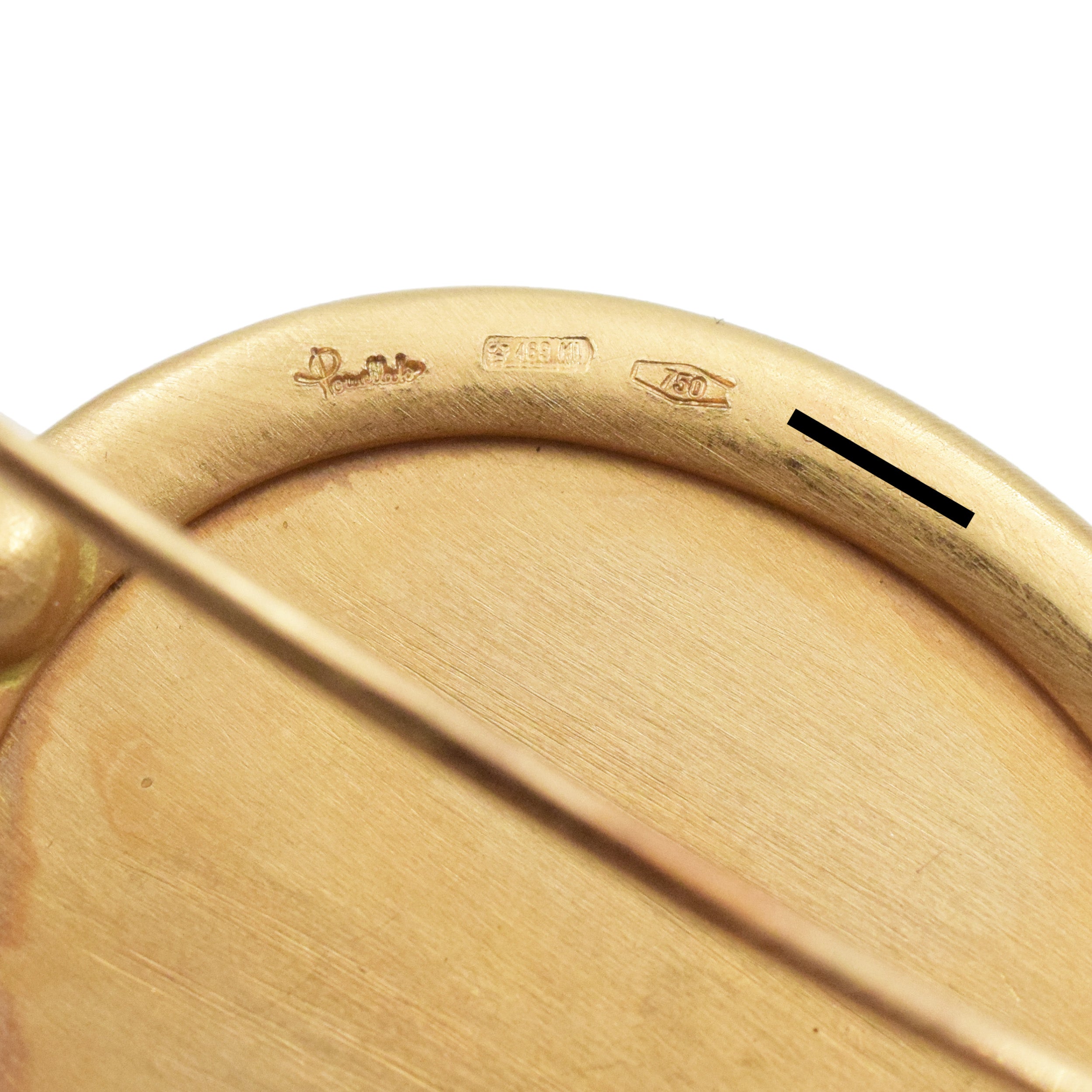 Pomellato Eva Snake Cameo Earrings in 18k rose gold.