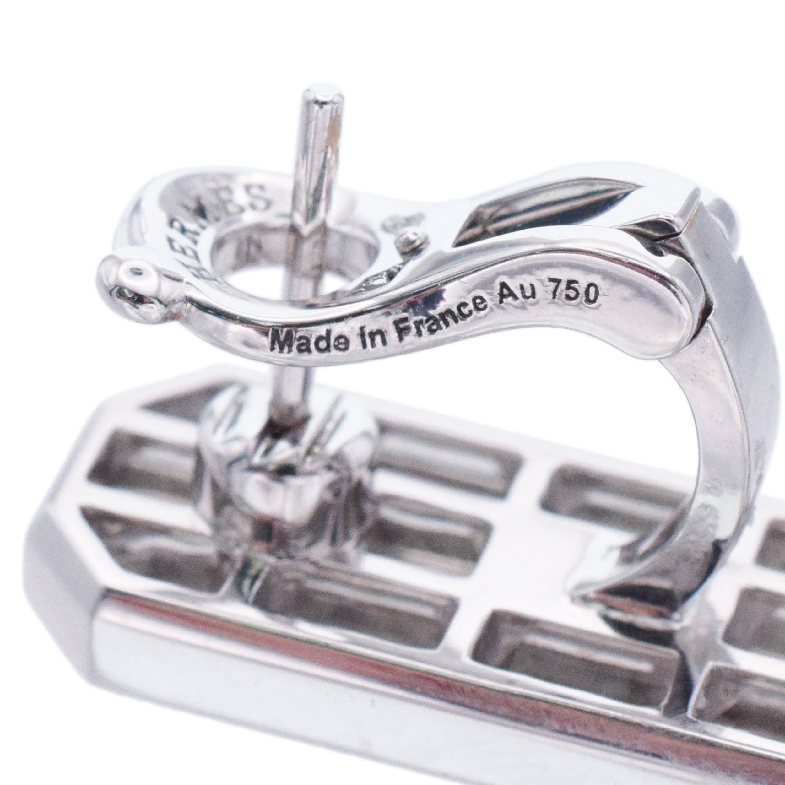 Hermes Gavroche Diamond Waterfall Earrings In 18k White Gold