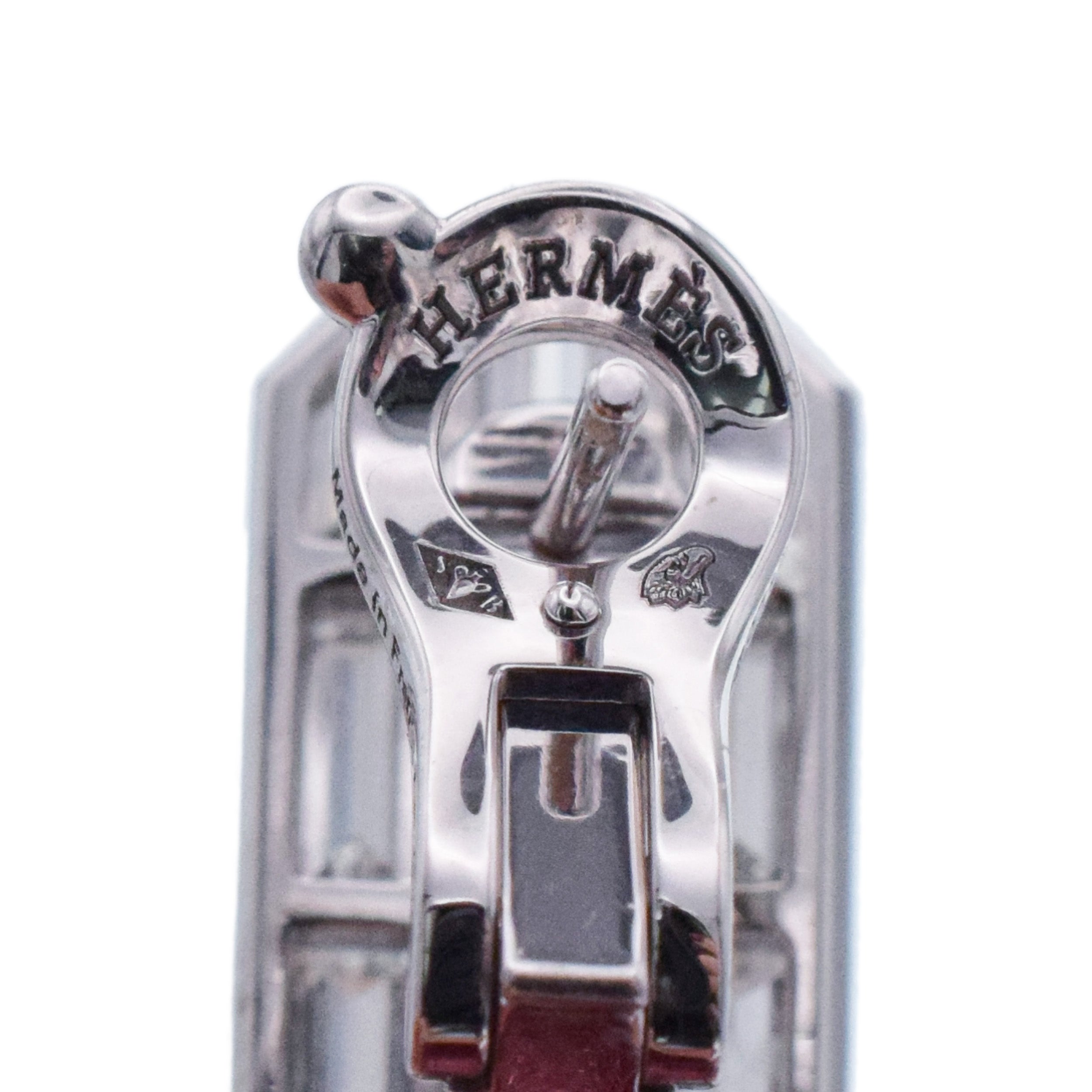 Hermes Gavroche Diamond Waterfall Earrings In 18k White Gold