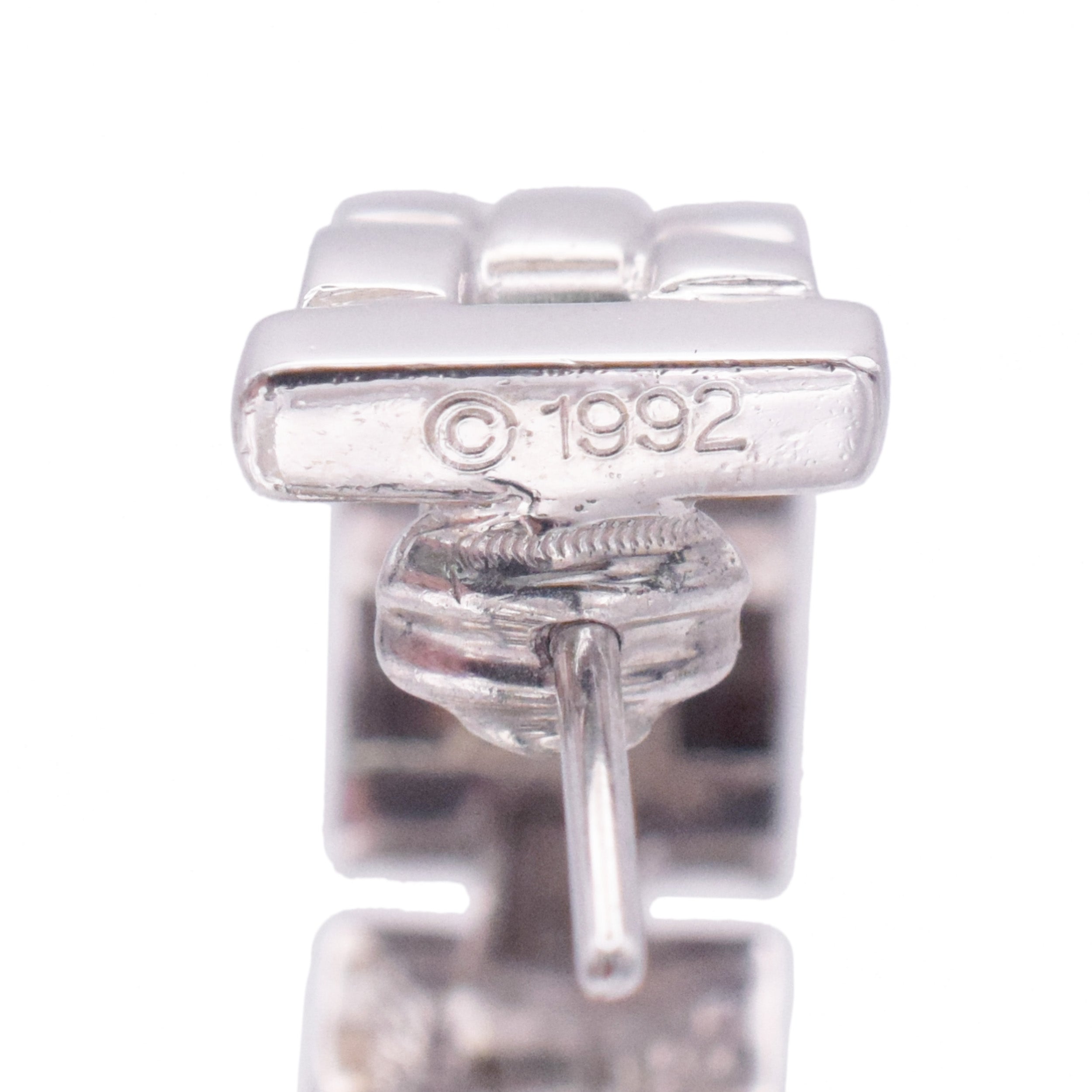 Cartier 'Maillon Panthere' Hoop Earrings in 18k White Gold