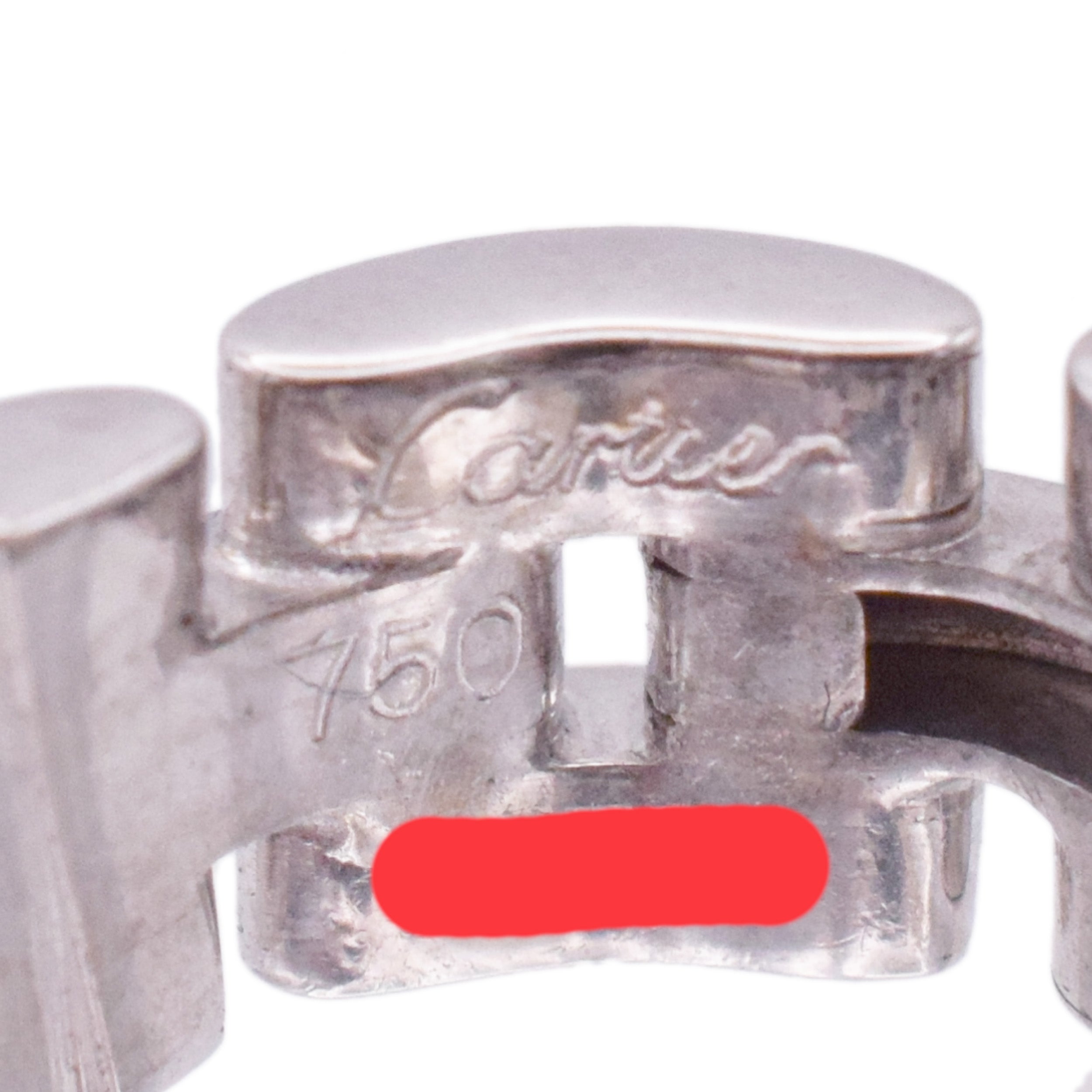 Cartier 'Maillon Panthere' Hoop Earrings in 18k White Gold